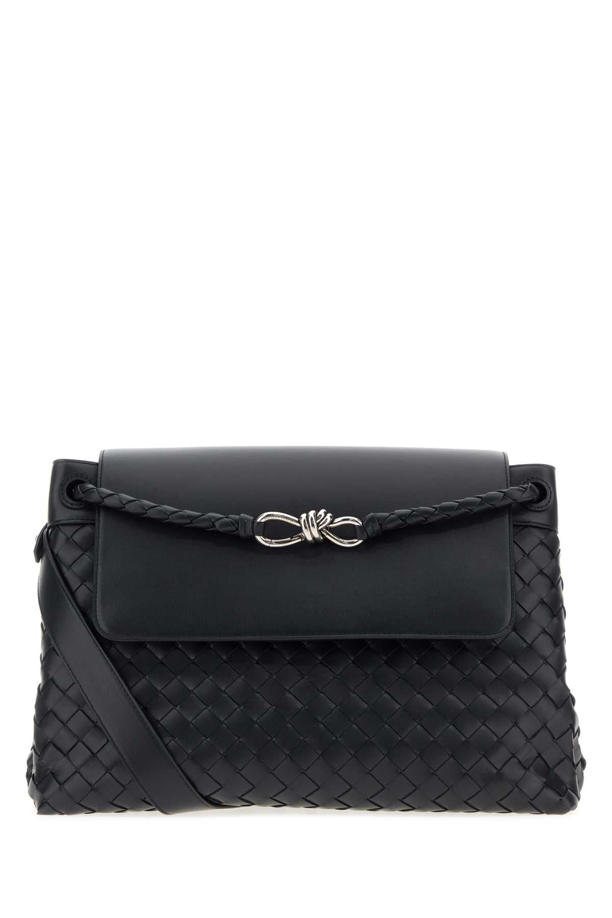 Bottega Veneta Men Midnight Blue Leather Medium Andiamo Crossbody Bag BOTTEGA VENETA