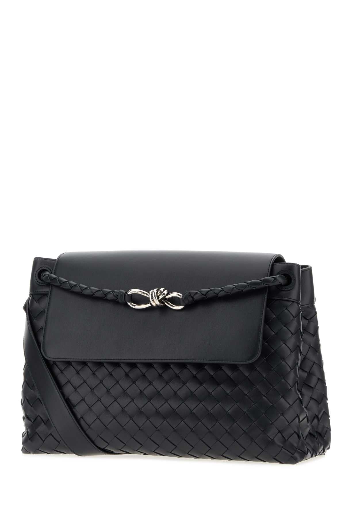 Bottega Veneta Men Midnight Blue Leather Medium Andiamo Crossbody Bag BOTTEGA VENETA