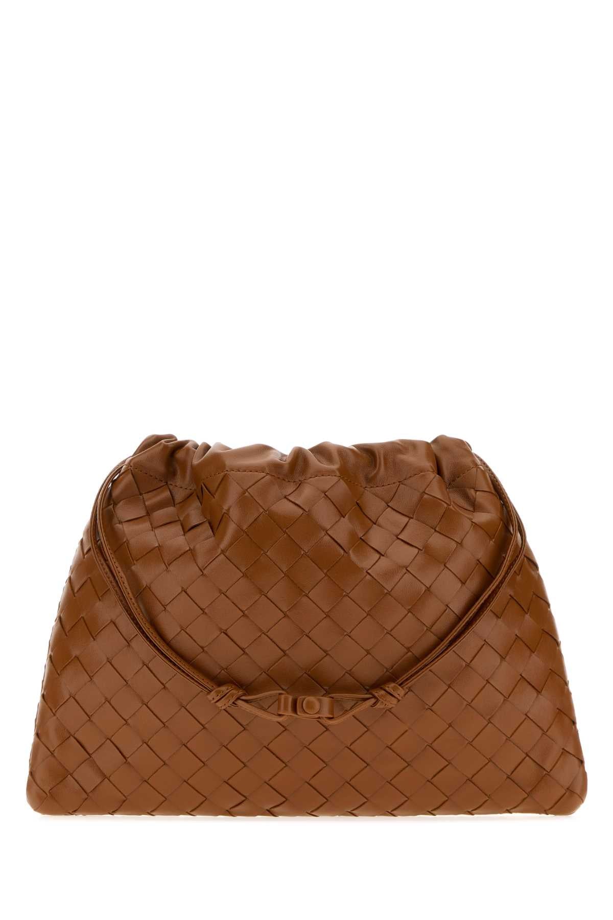 Bottega Veneta Women Camel Leather Medium Clutch BOTTEGA VENETA
