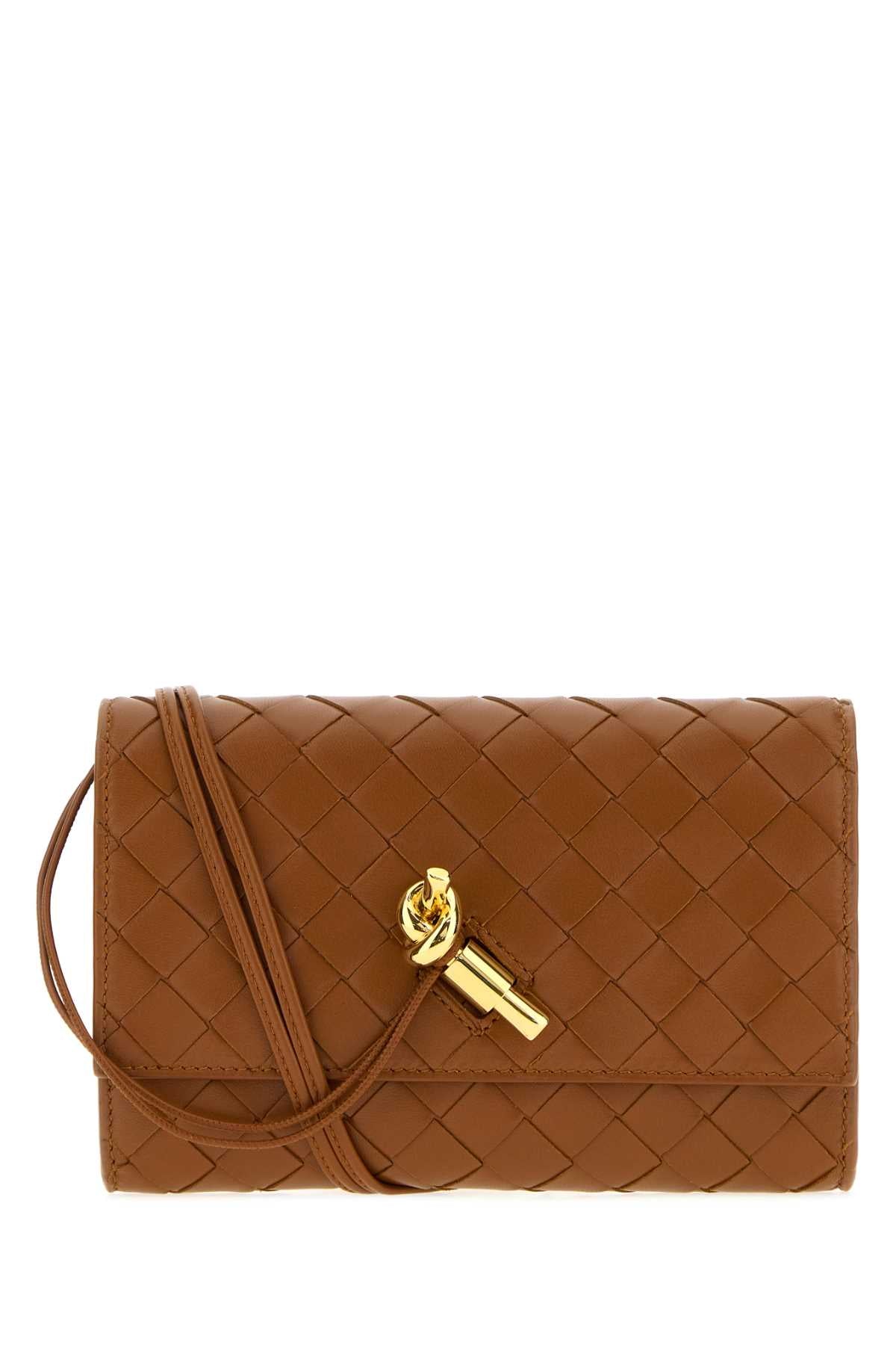 Bottega Veneta Women Camel Nappa Leather Andiamo Crossbody Bag BOTTEGA VENETA