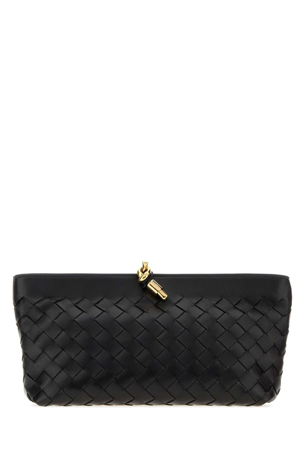Bottega Veneta Women Black Nappa Leather Andiamo Clutch BOTTEGA VENETA