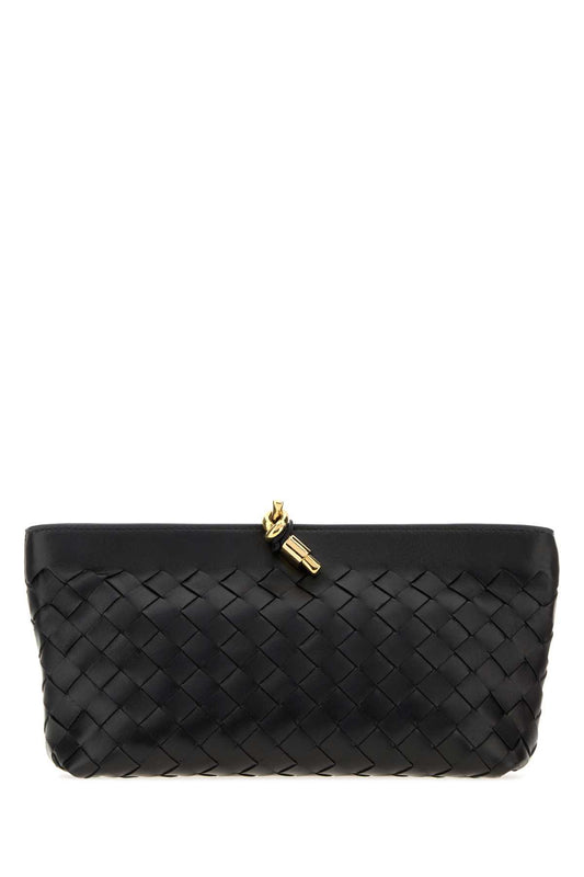 Bottega Veneta Women Black Nappa Leather Andiamo Clutch BOTTEGA VENETA