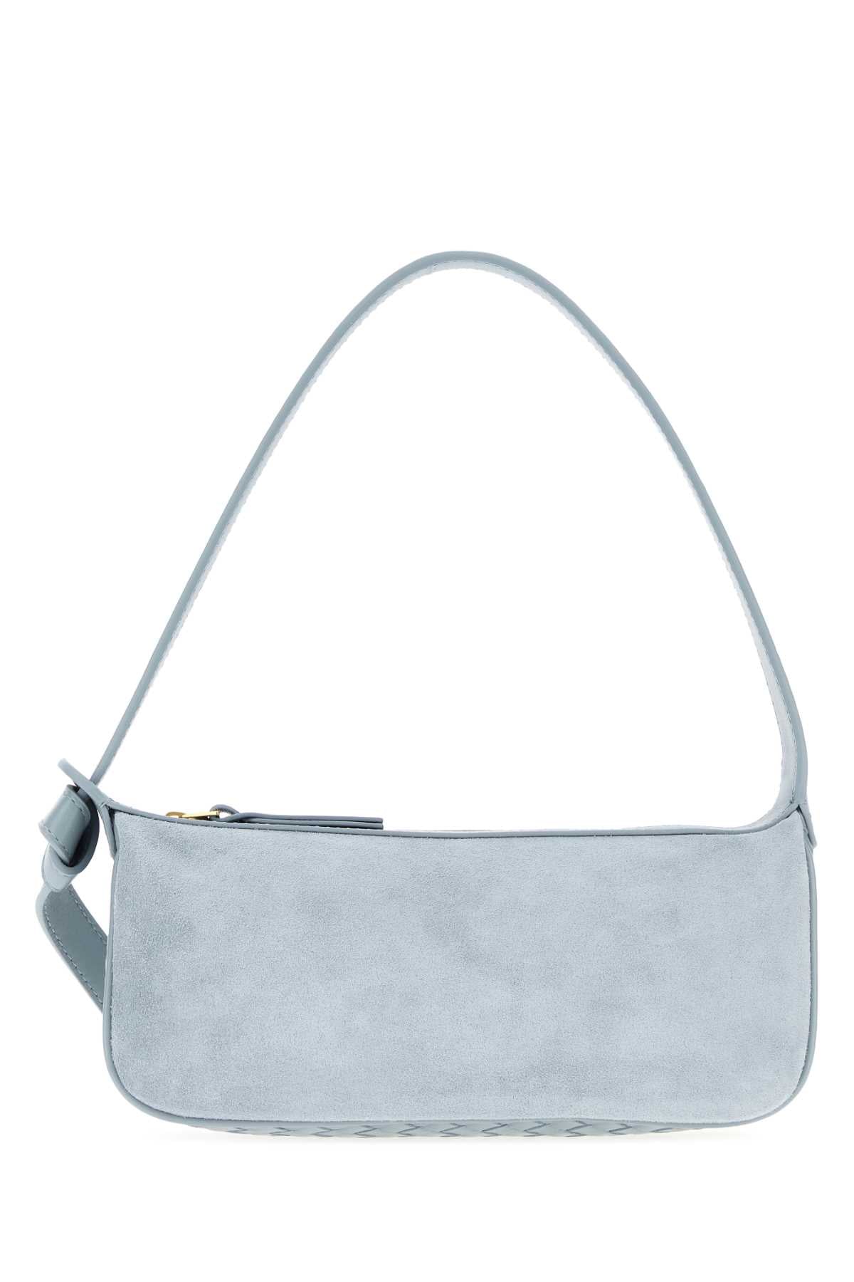 Bottega Veneta Women Light-Blue Suede And Nappa Leather Nodo Shoulder Bag BOTTEGA VENETA