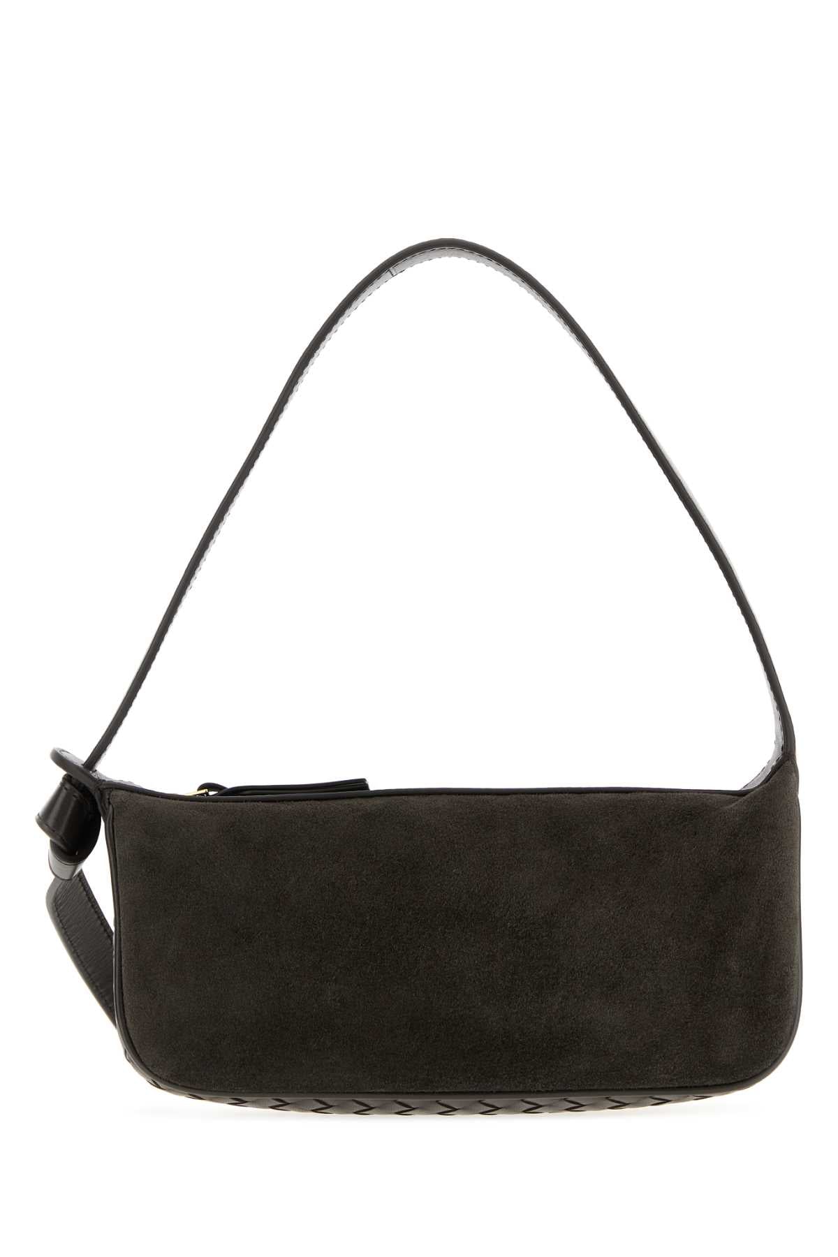 Bottega Veneta Women Dark Brown Suede And Nappa Leather Nodo Shoulder Bag BOTTEGA VENETA
