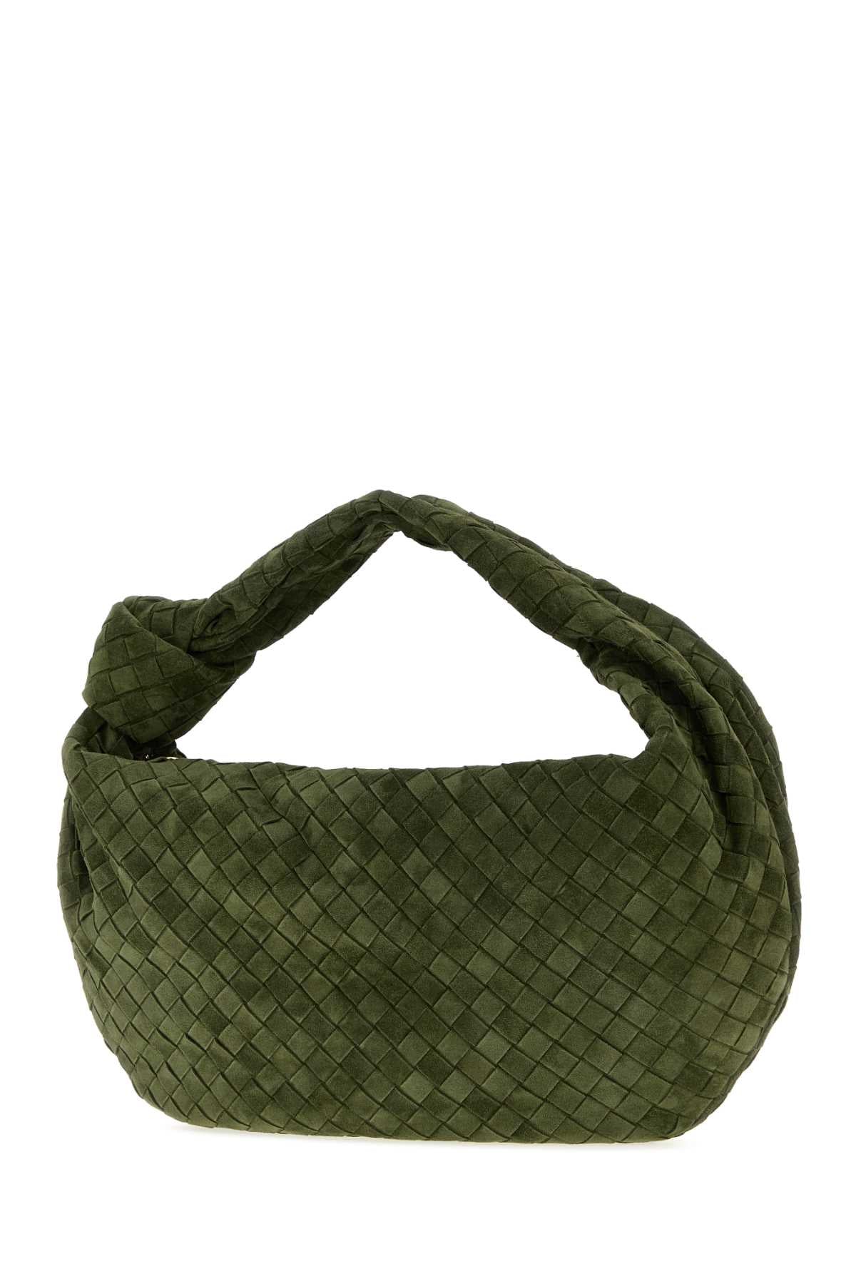 Bottega Veneta Women Dark Green Suede Jodie Shopping Bag BOTTEGA VENETA