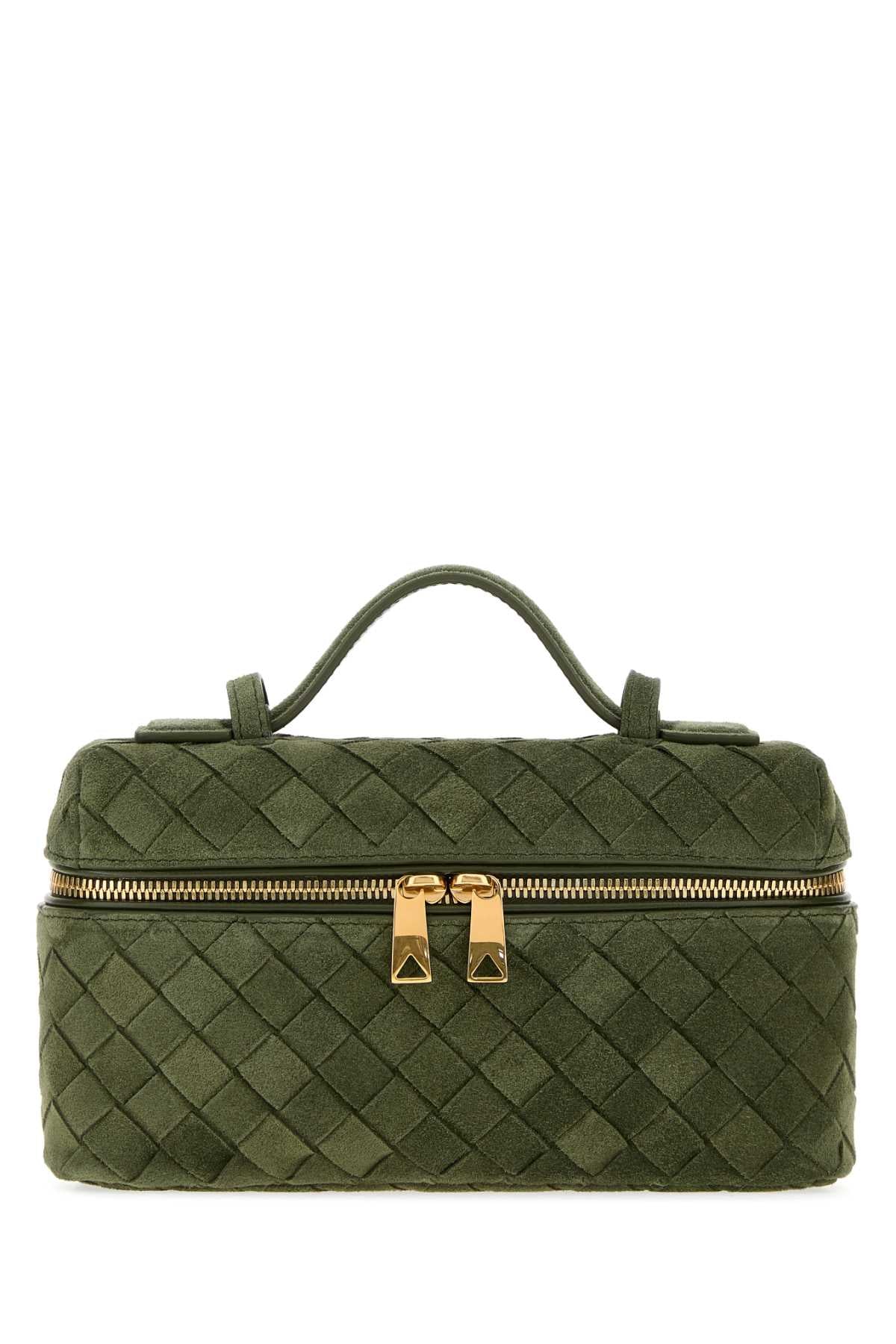 Bottega Veneta Women Bottle Green Suede Bang Bang Handbag BOTTEGA VENETA