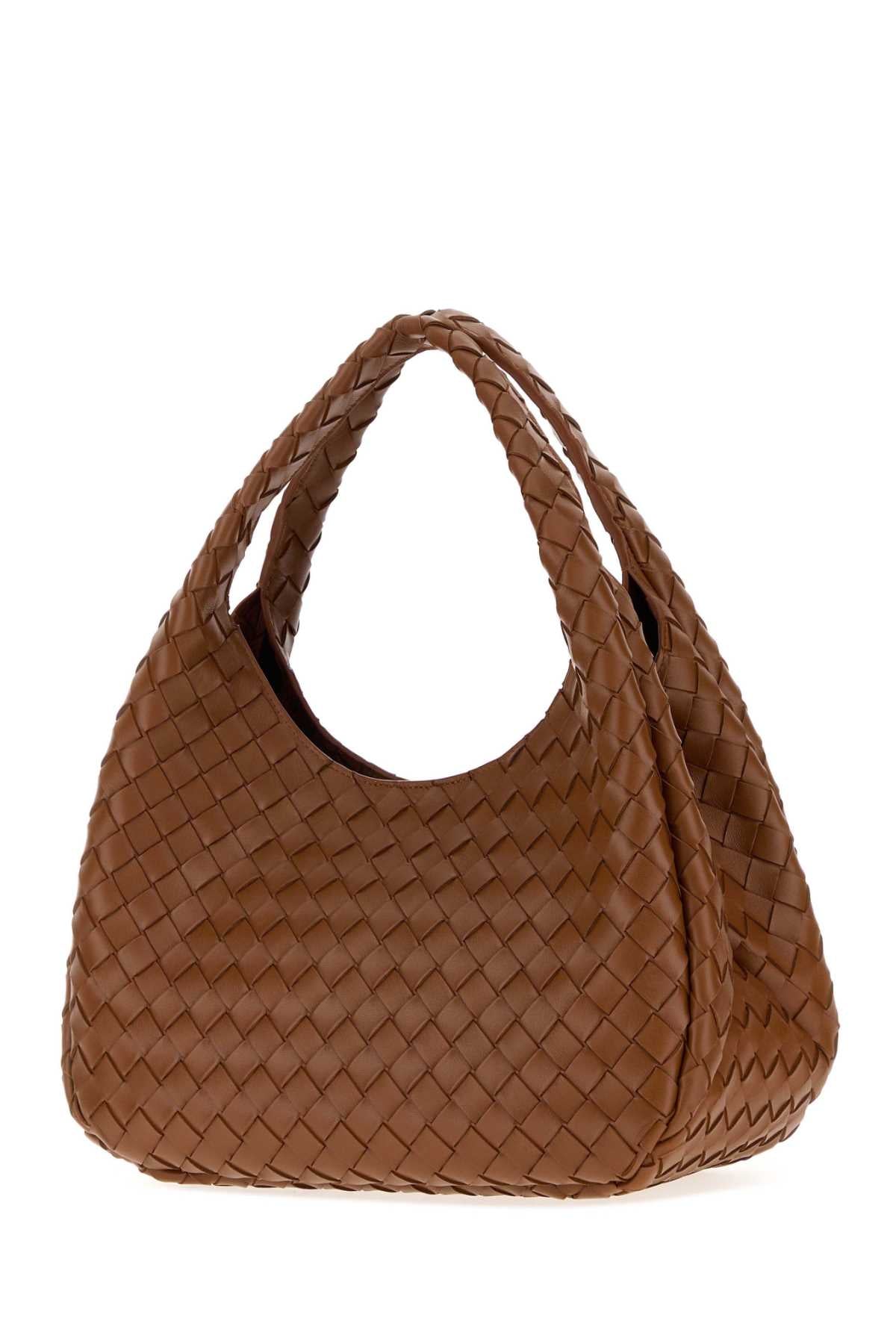 Bottega Veneta Women Caramel Leather Campana Shoulder Bag BOTTEGA VENETA