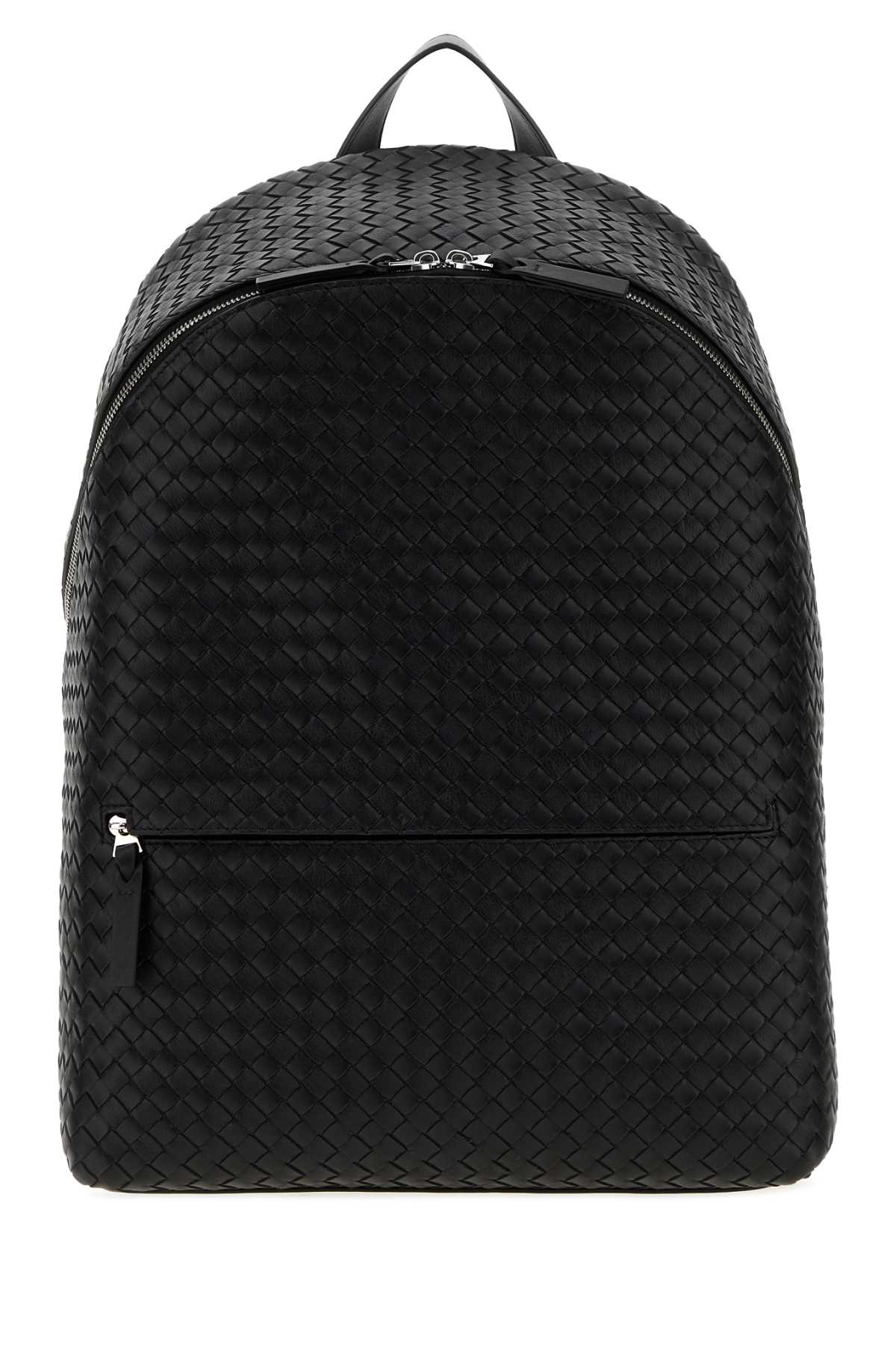 Bottega Veneta Men Black Leather Intrecciato 1975 Backpack BOTTEGA VENETA