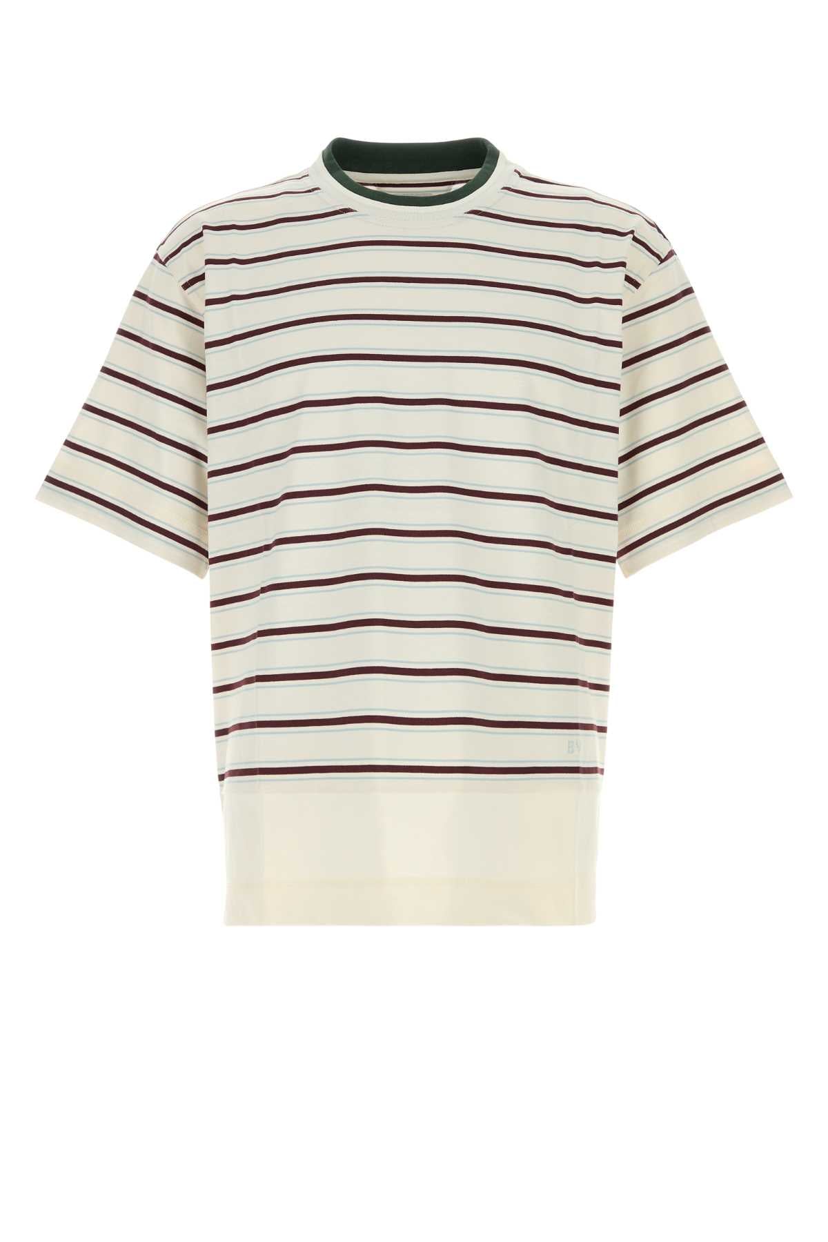 Bottega Veneta Men Embroidered Cotton T-Shirt