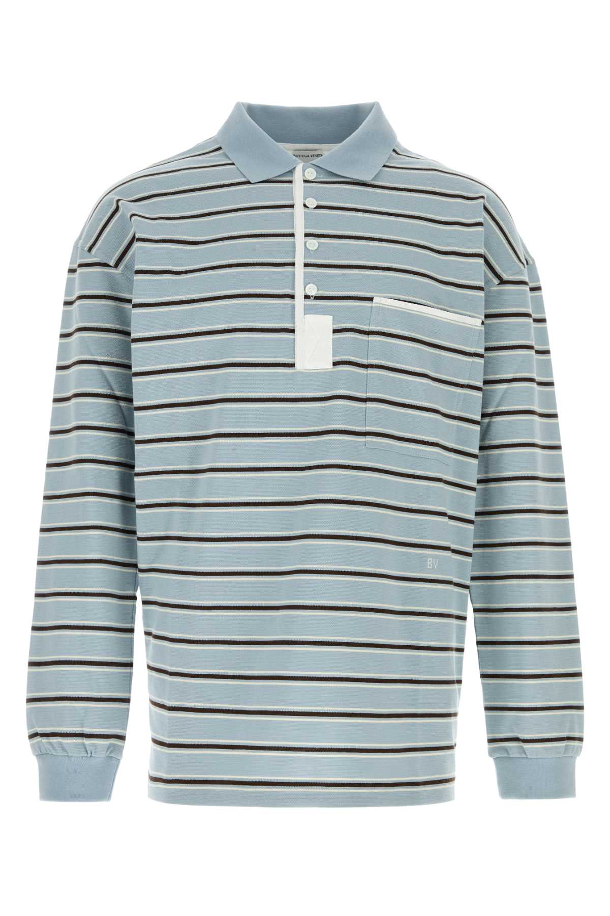 Bottega Veneta Men Embroidered Piquet Polo Shirt BOTTEGA VENETA