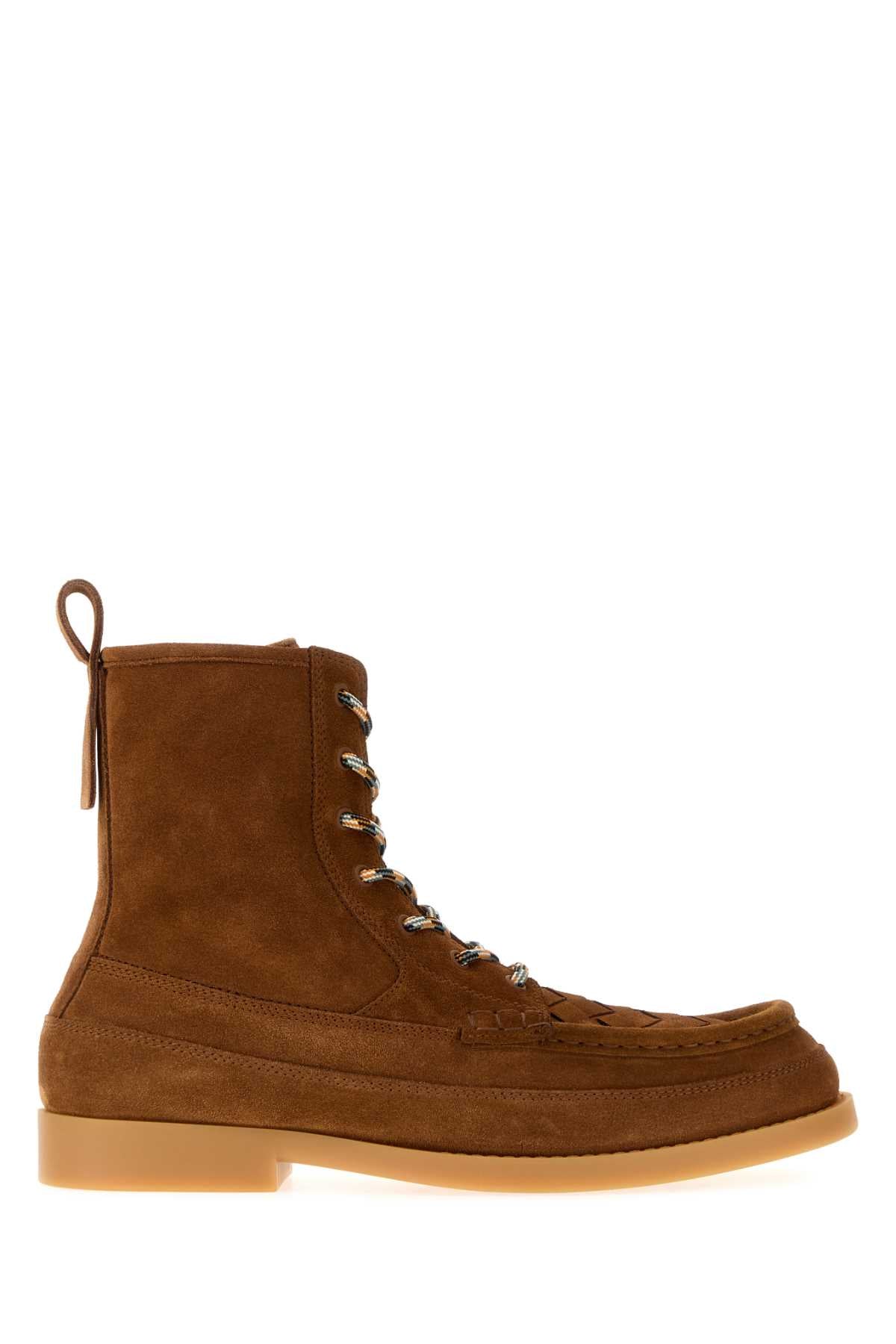 Bottega Veneta Men Camel Suede Pier Boots BOTTEGA VENETA
