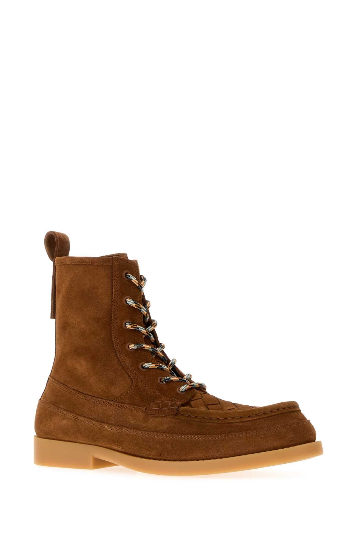 Bottega Veneta Men Camel Suede Pier Boots BOTTEGA VENETA