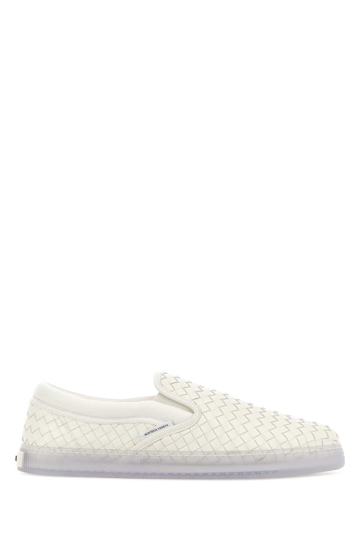 Bottega Veneta Men White Leather Serena Sneakers BOTTEGA VENETA