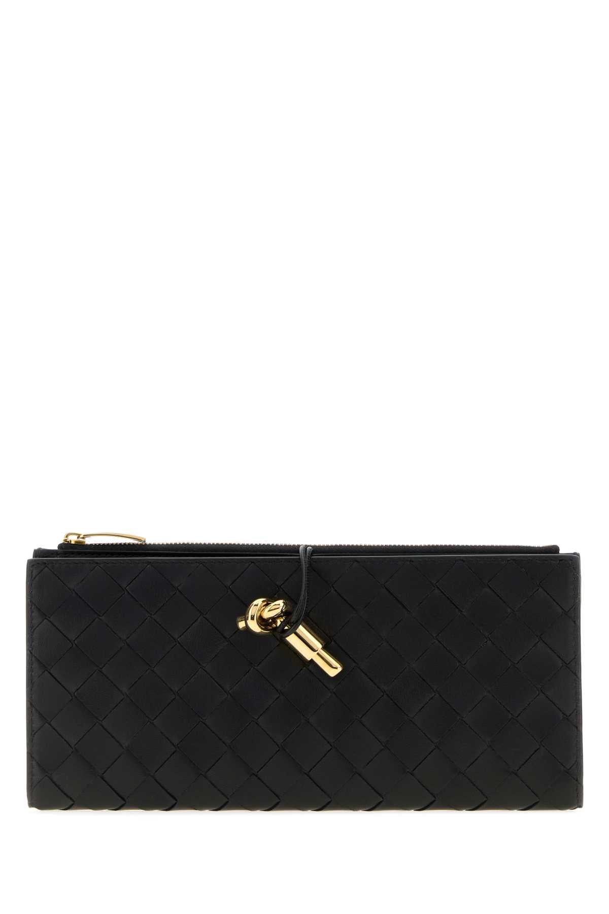 Bottega Veneta Women Black Nappa Leather Andiamo Wallet
