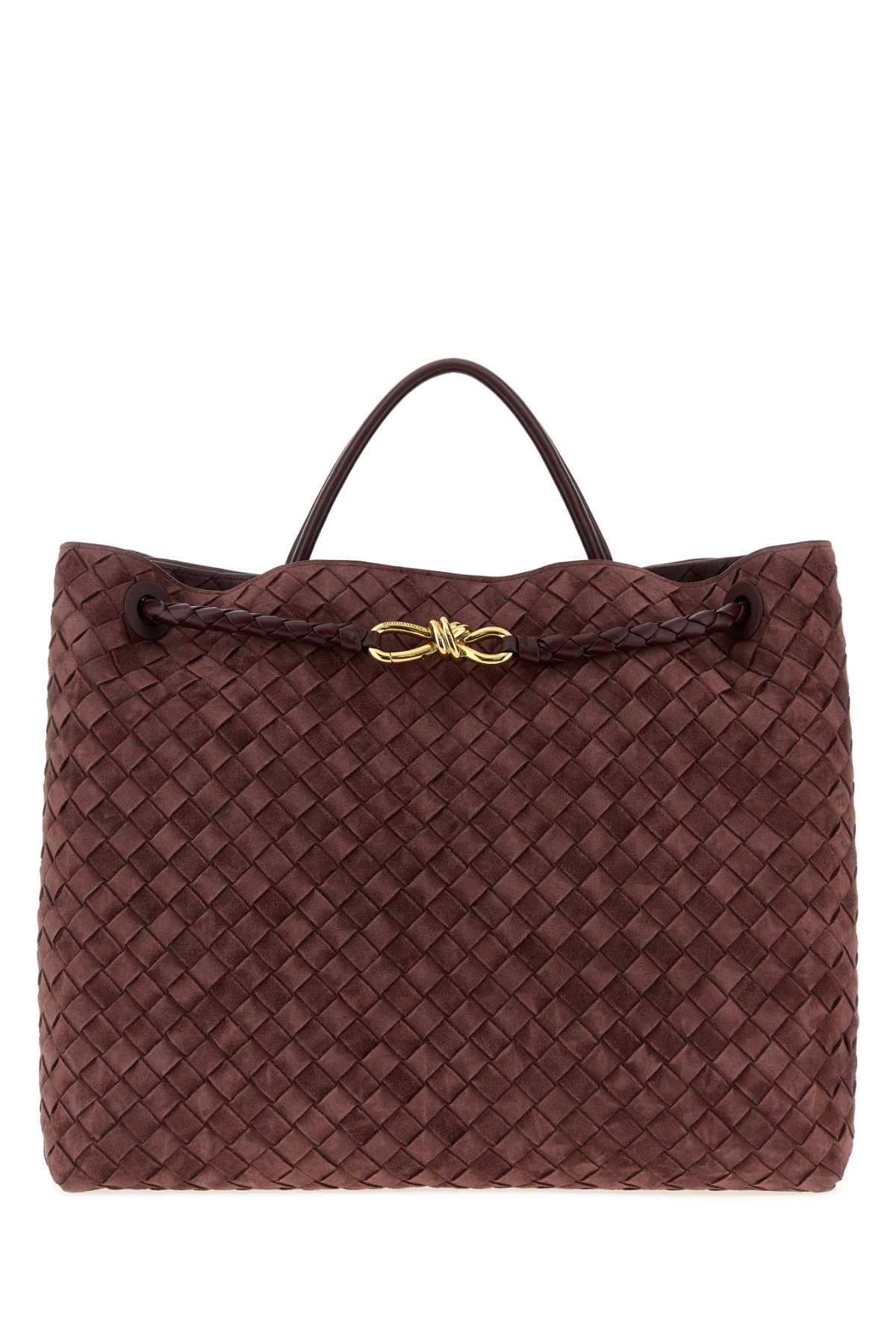 Bottega Veneta Women Grape Suede Large Andiamo Handbag BOTTEGA VENETA