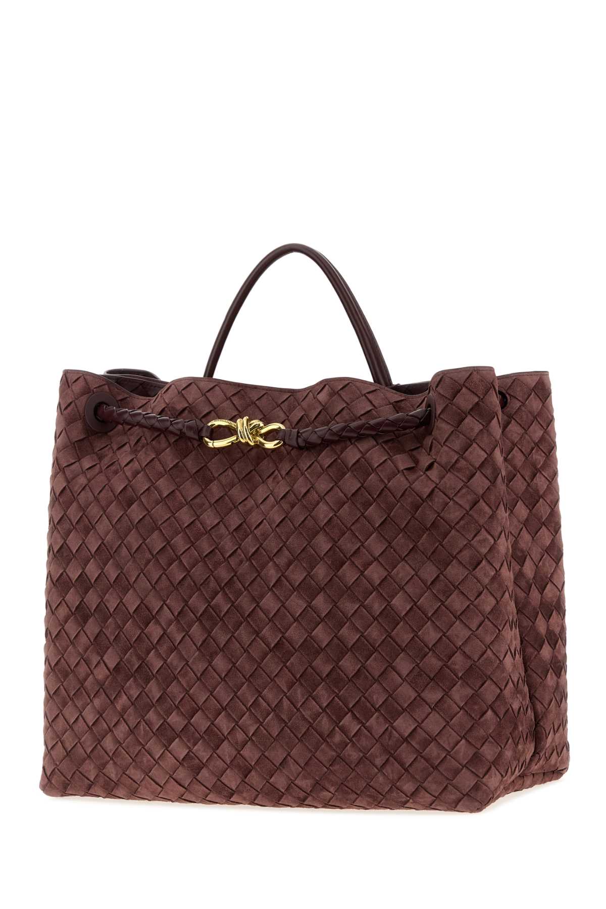 Bottega Veneta Women Grape Suede Large Andiamo Handbag BOTTEGA VENETA