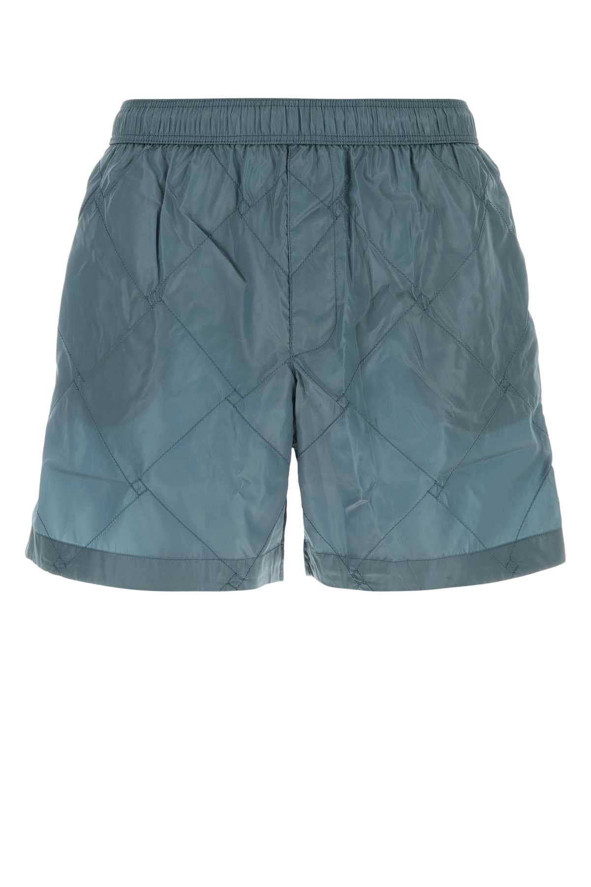 Bottega Veneta Men Air Force Blue Nylon Swimming Shorts BOTTEGA VENETA