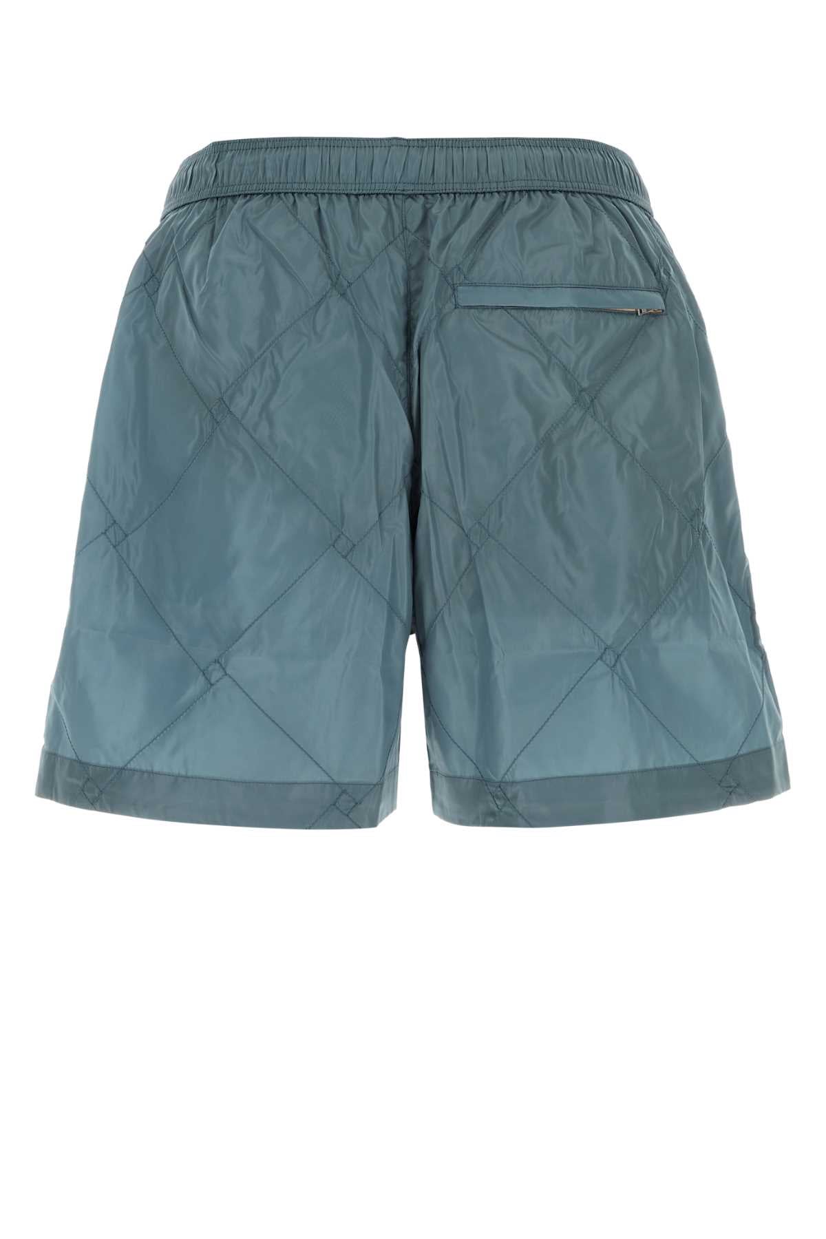 Bottega Veneta Men Air Force Blue Nylon Swimming Shorts BOTTEGA VENETA
