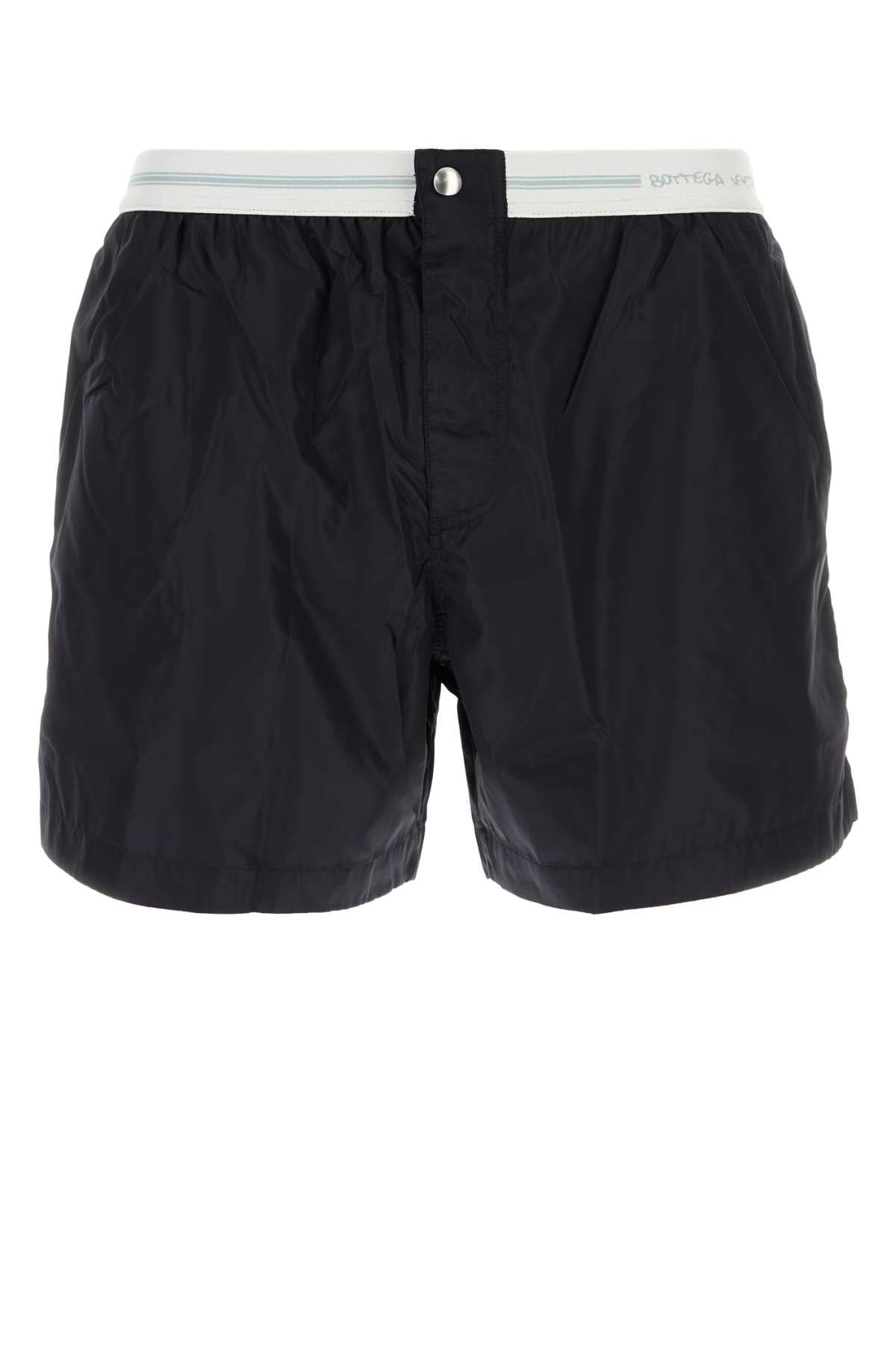 Bottega Veneta Men Navy Blue Nylon Swimming Shorts BOTTEGA VENETA