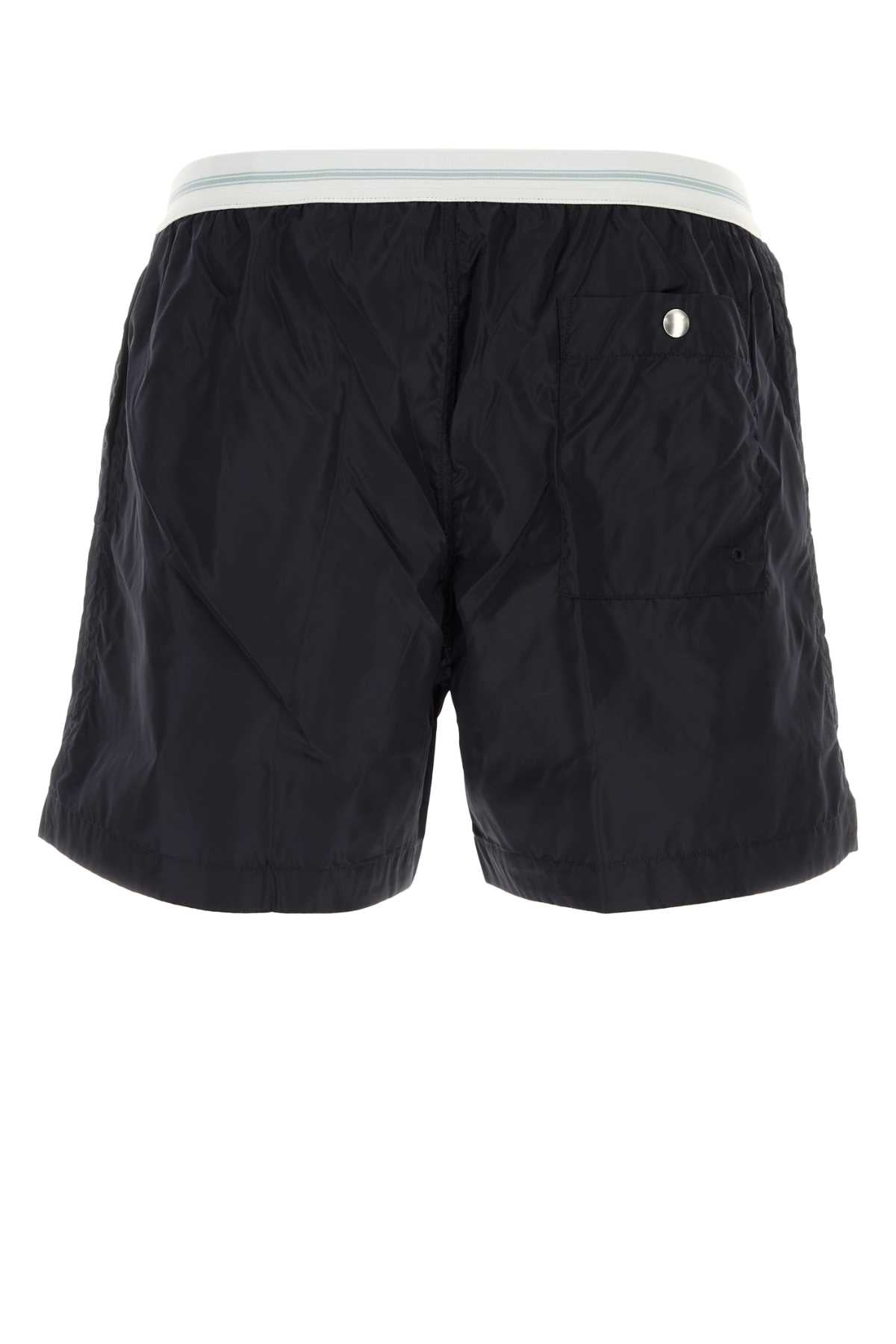 Bottega Veneta Men Navy Blue Nylon Swimming Shorts BOTTEGA VENETA