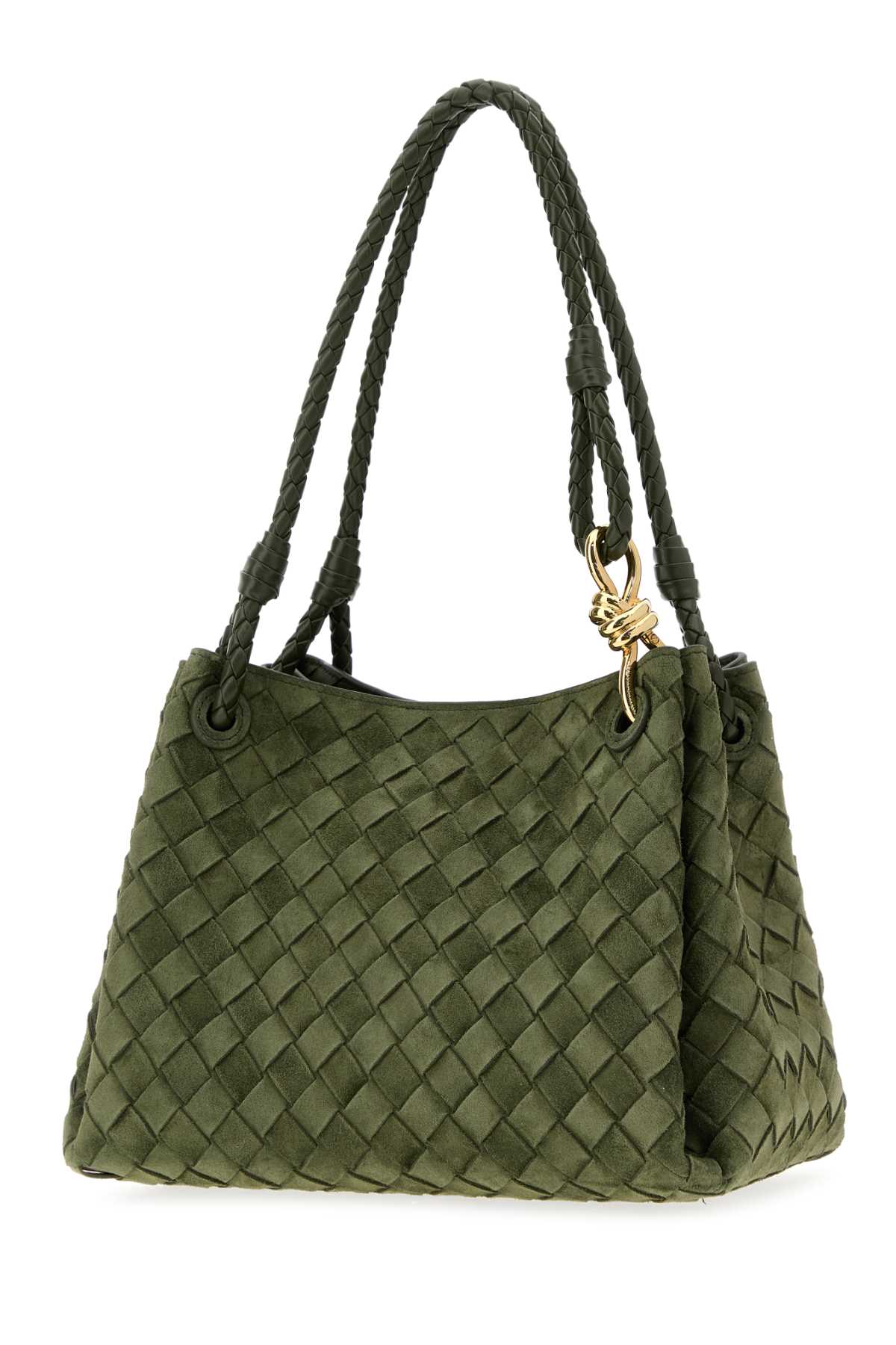 Bottega Veneta Women Green Suede Parachute Shoulder Bag BOTTEGA VENETA