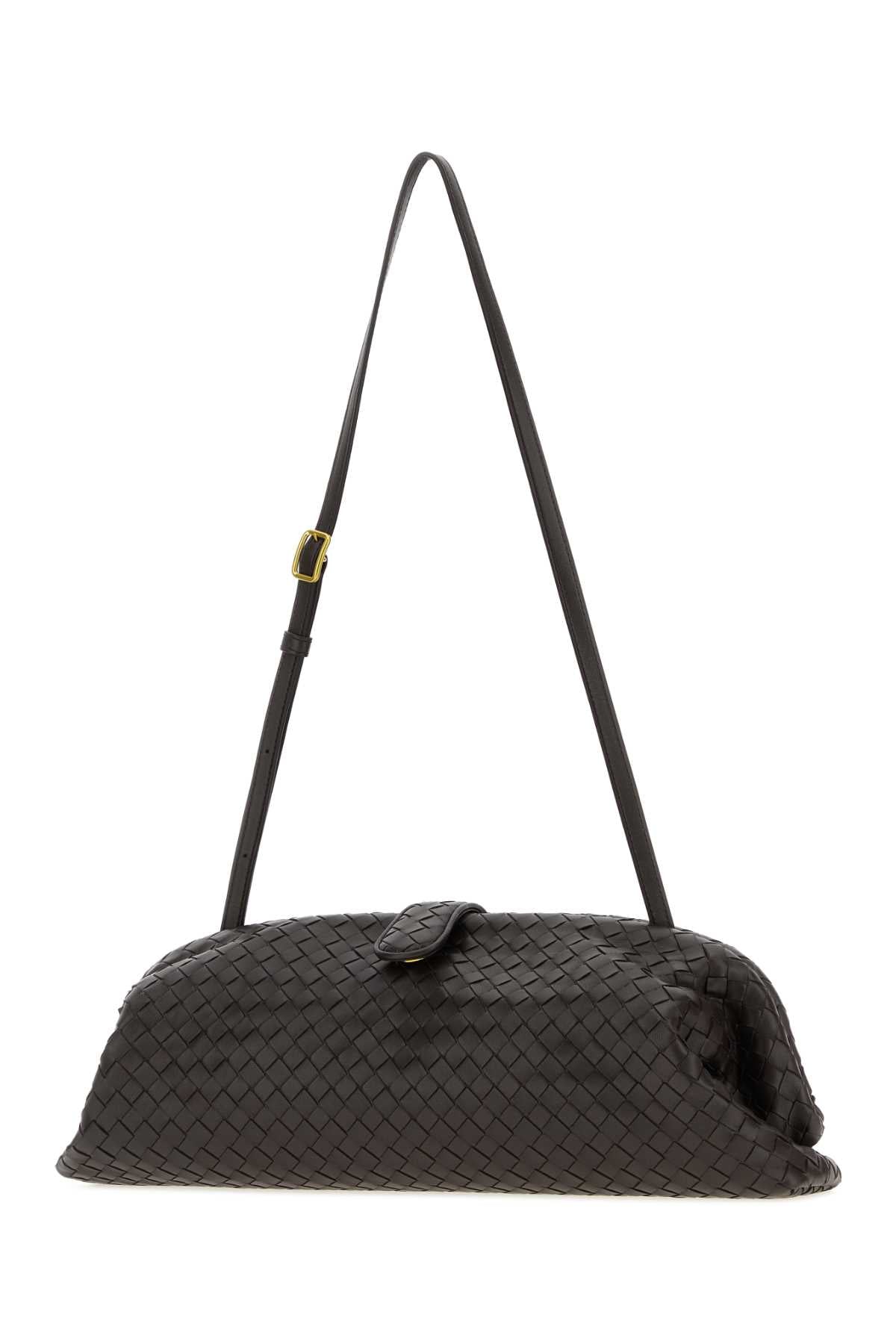 Bottega Veneta Women Dark Brown Leather Lauren 1979 Clutch BOTTEGA VENETA