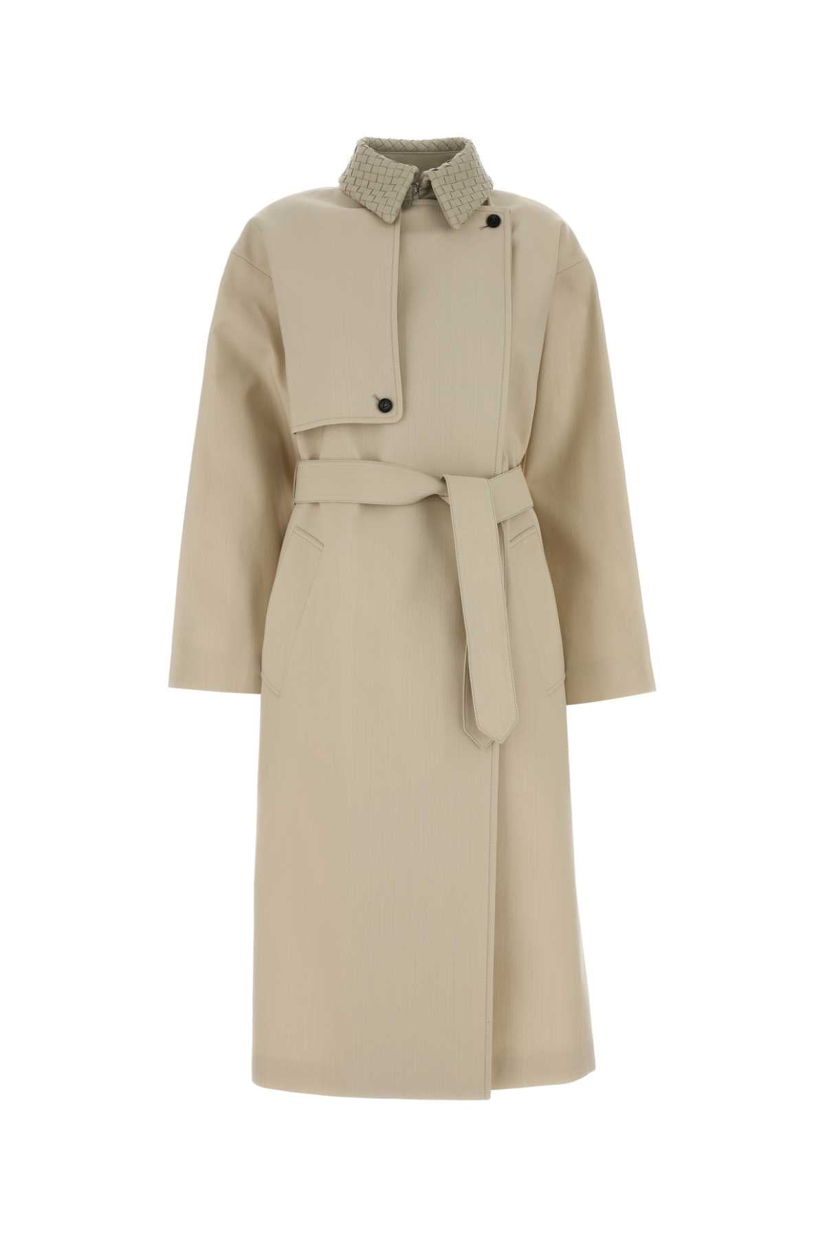 Bottega Veneta Women Embroidered Wool Blend Trench Coat BOTTEGA VENETA