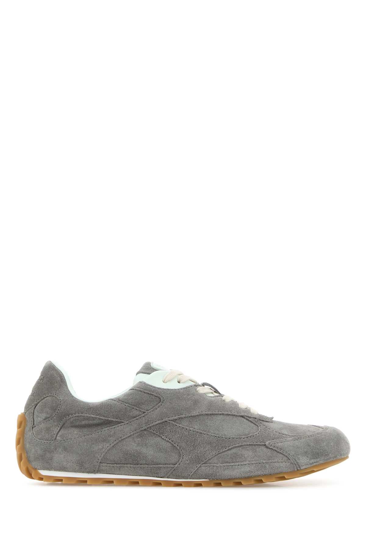 Bottega Veneta Women Grey Suede Orbit Flash Sneakers BOTTEGA VENETA