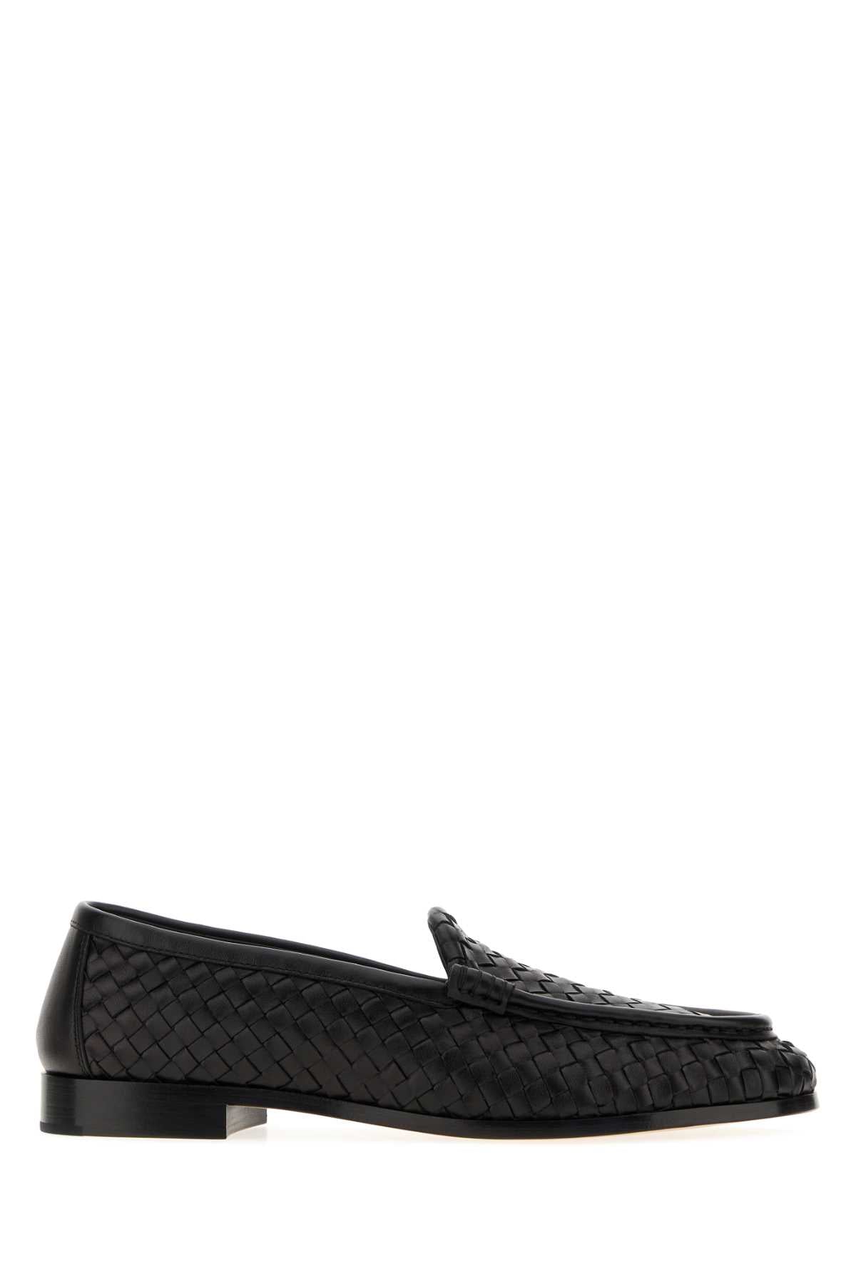 Bottega Veneta Men Black Leather Silenzio Loafers BOTTEGA VENETA