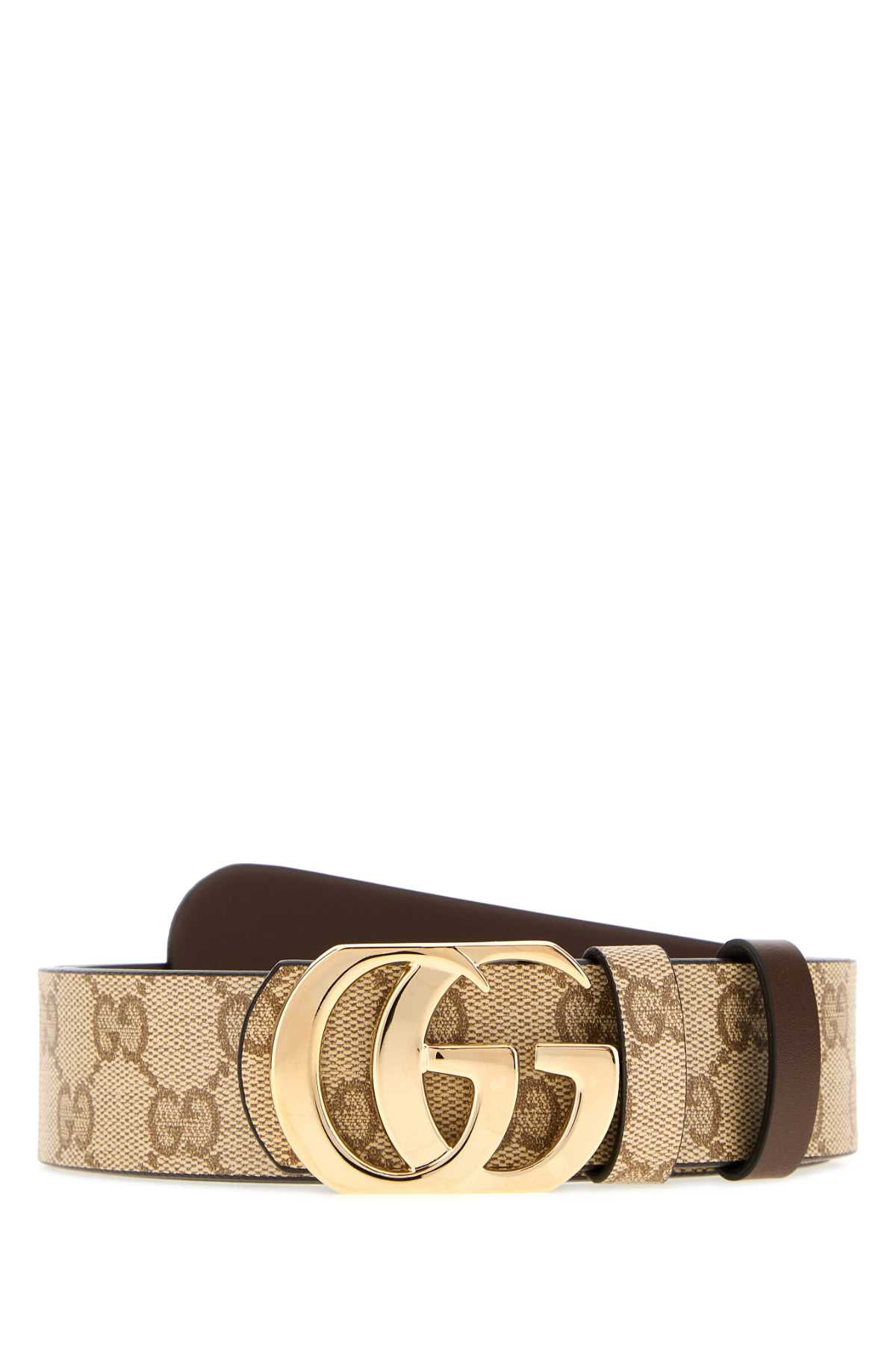 Gucci Men Gg Fabric Reversible Gg Marmont Belt GUCCI
