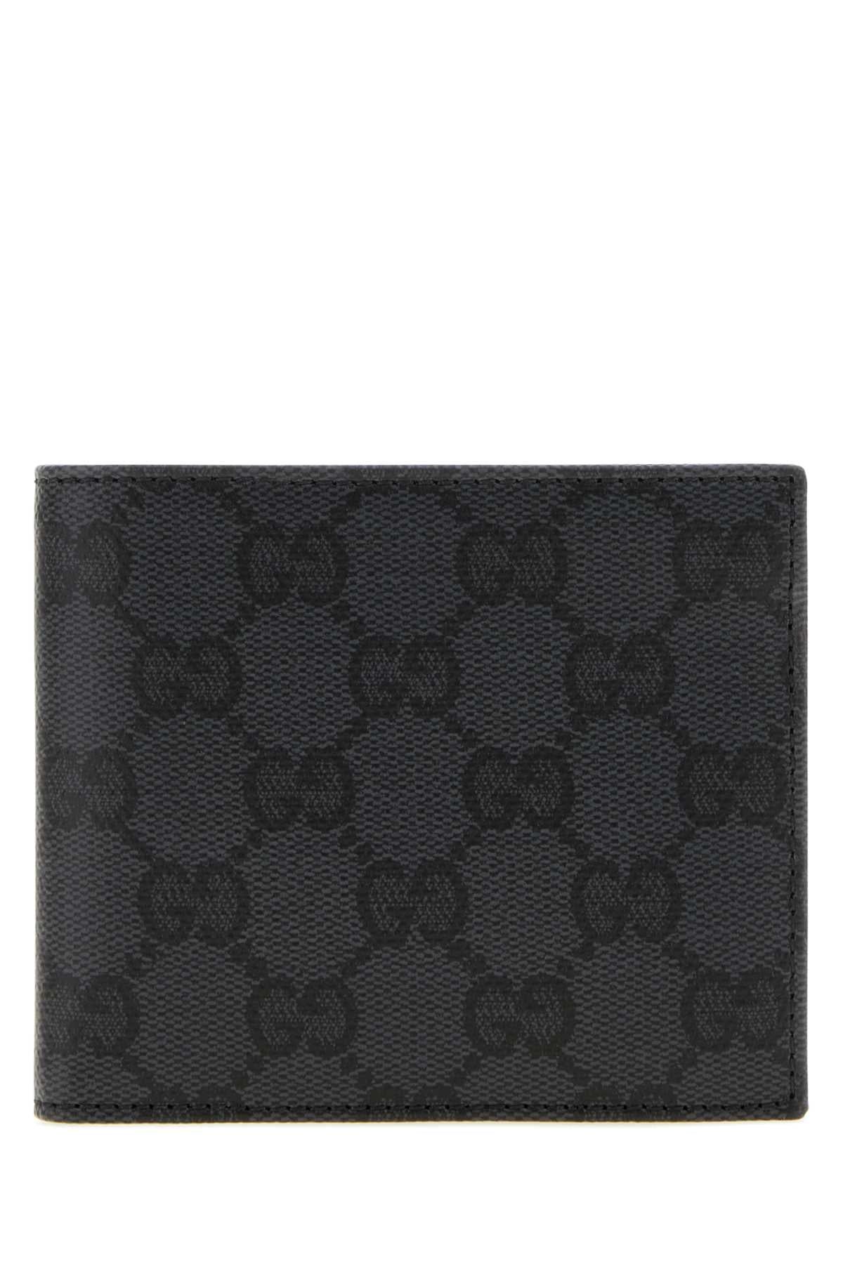 Gucci Men Black Gg Canvas Gucci Essence Classic Wallet GUCCI
