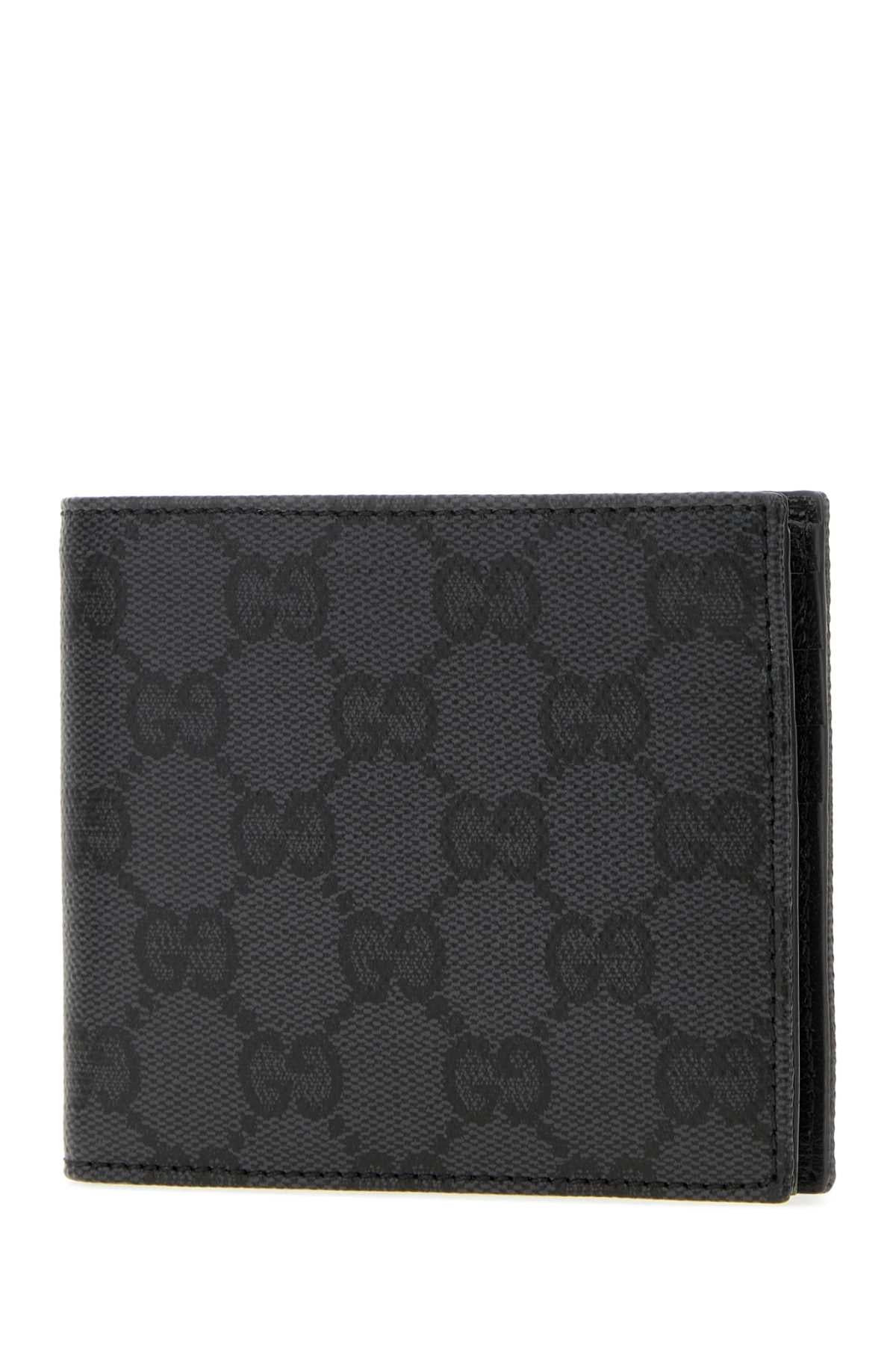 Gucci Men Black Gg Canvas Gucci Essence Classic Wallet GUCCI