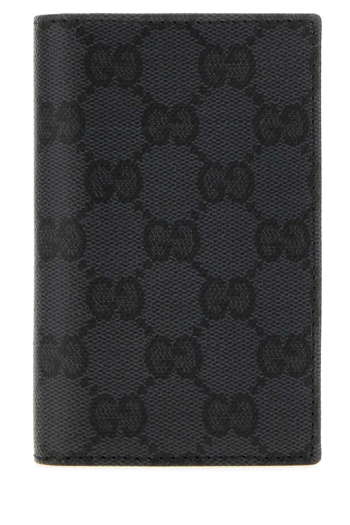 Gucci Men Black Gg Canvas Gucci Essence Classic Card Holder GUCCI