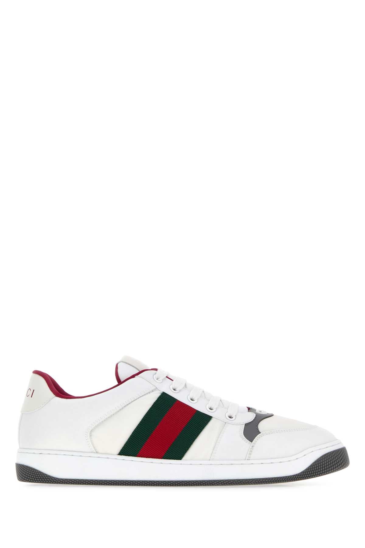 Gucci Men White Nylon Screener Sneakers GUCCI