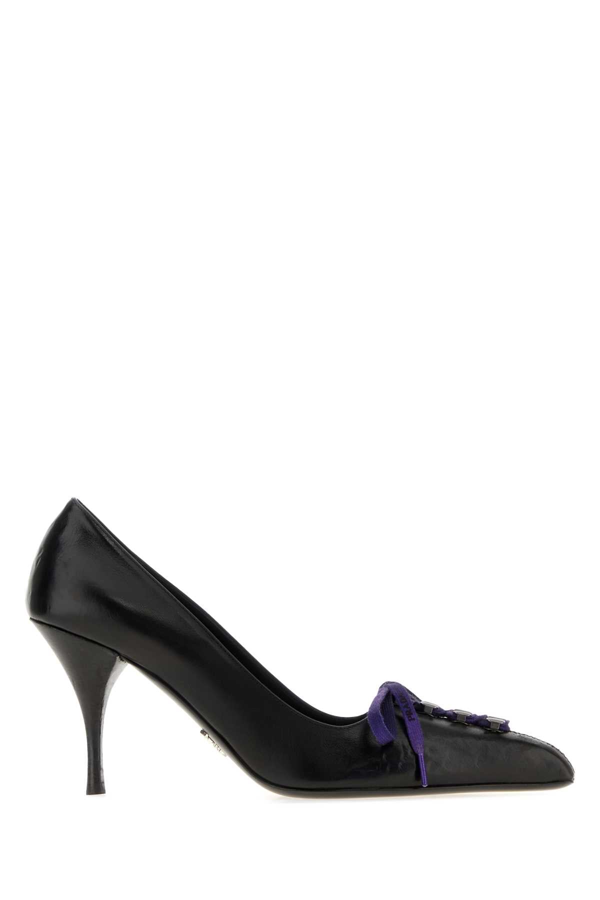 Prada Women Black Leather Pumps PRADA