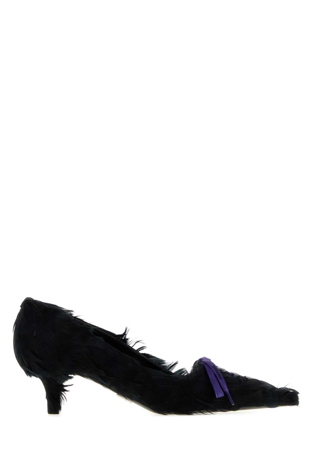 Prada Women Embellished Satin Pumps PRADA