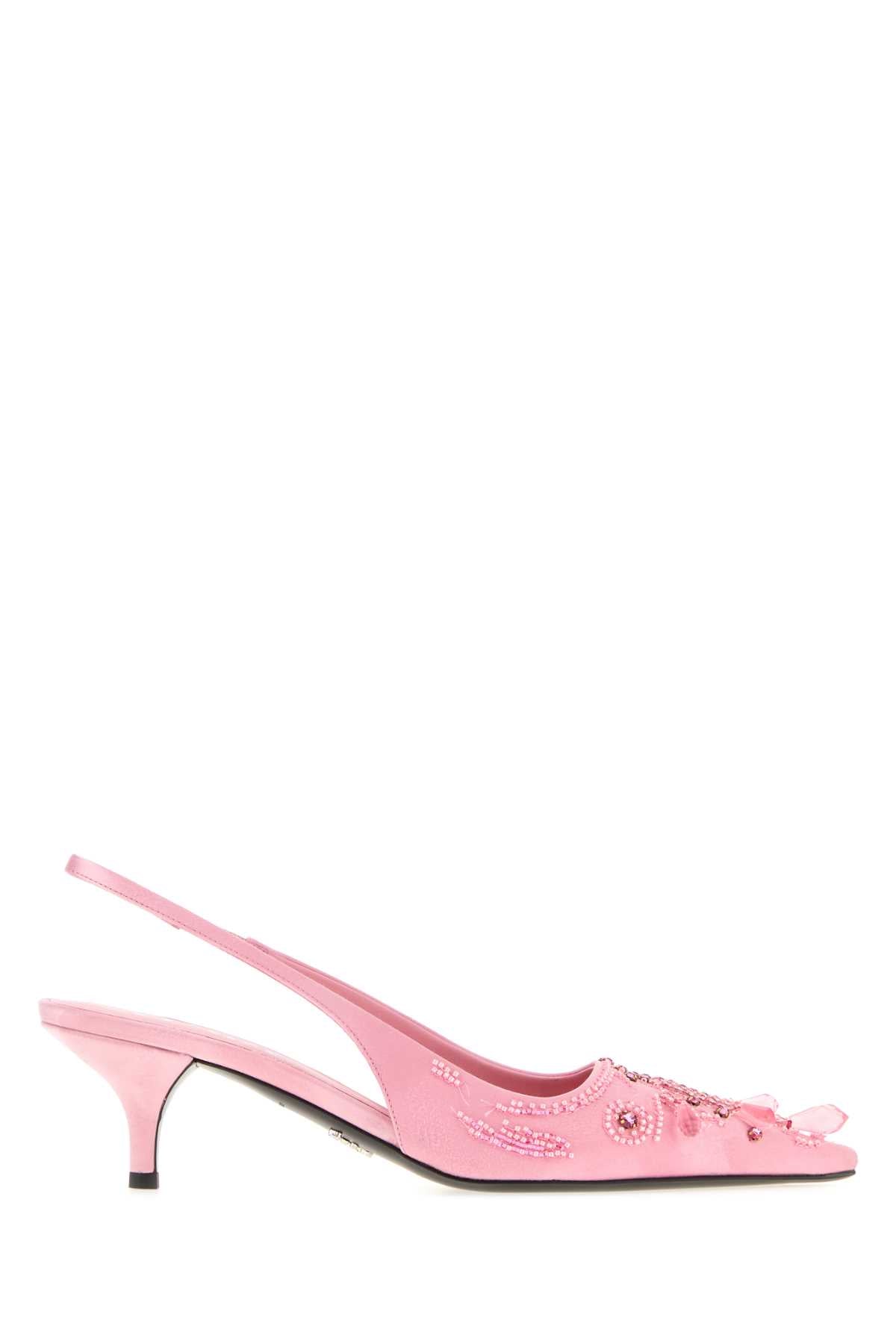 Prada Women Pink Satin Pump PRADA
