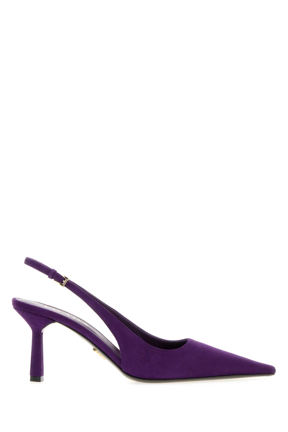 Prada Women Purple Suede Pumps PRADA