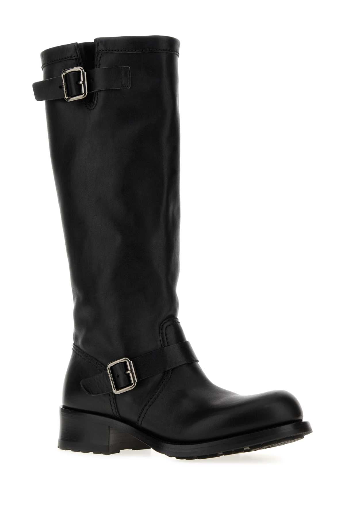 Prada Women Black Leather Boots PRADA
