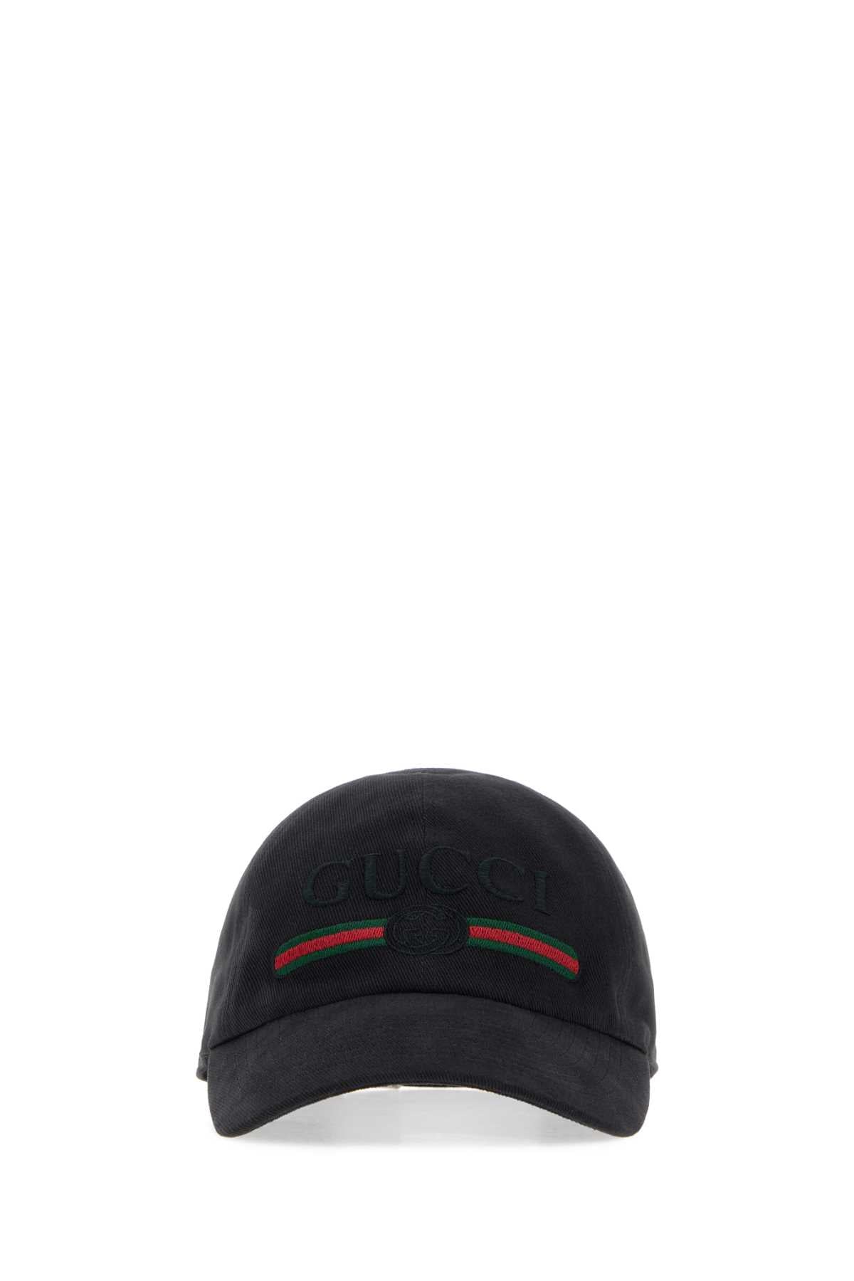 Gucci Men Slate Canvas Baseball Cap GUCCI