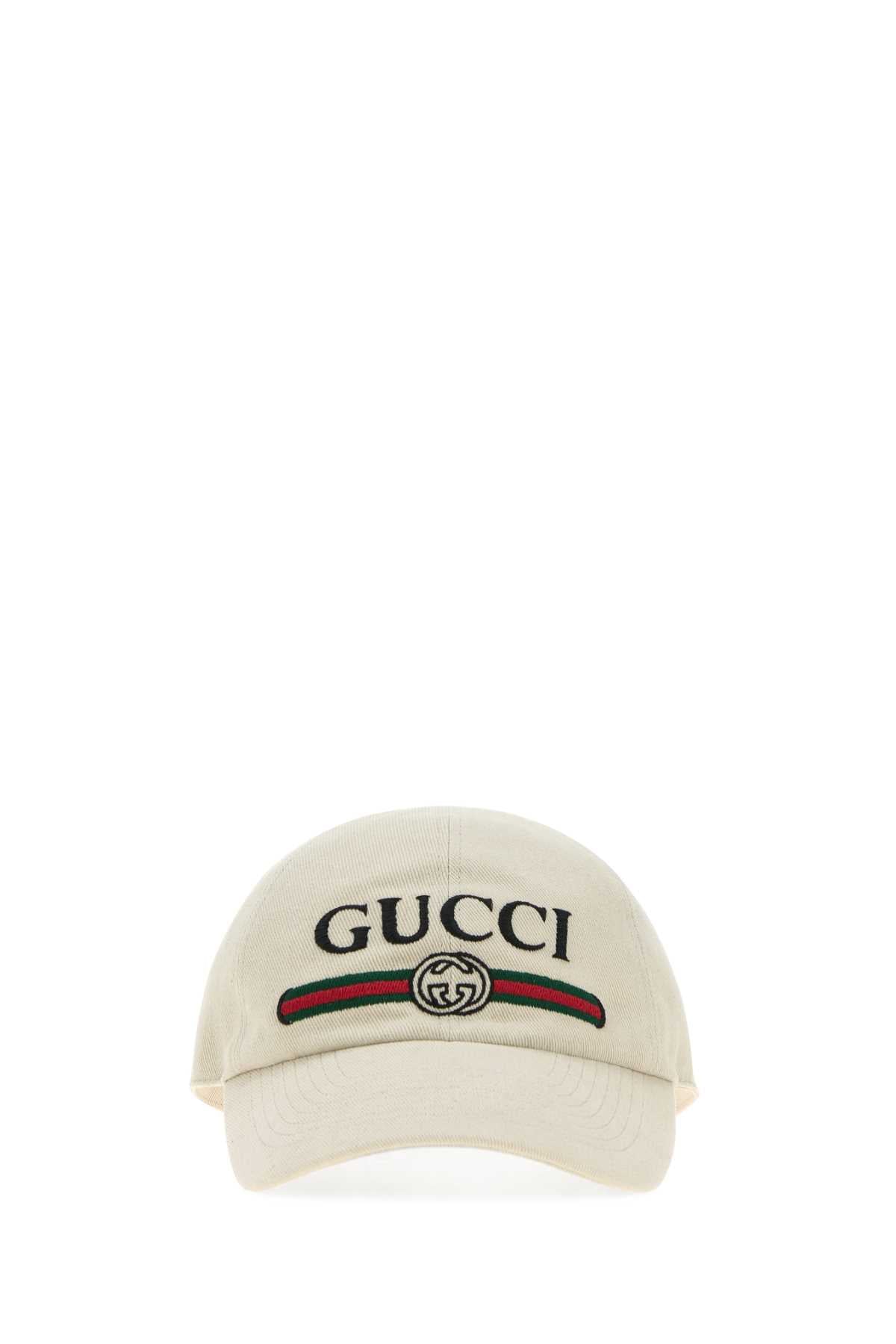 Gucci Men Sand Canvas Baseball Cap GUCCI