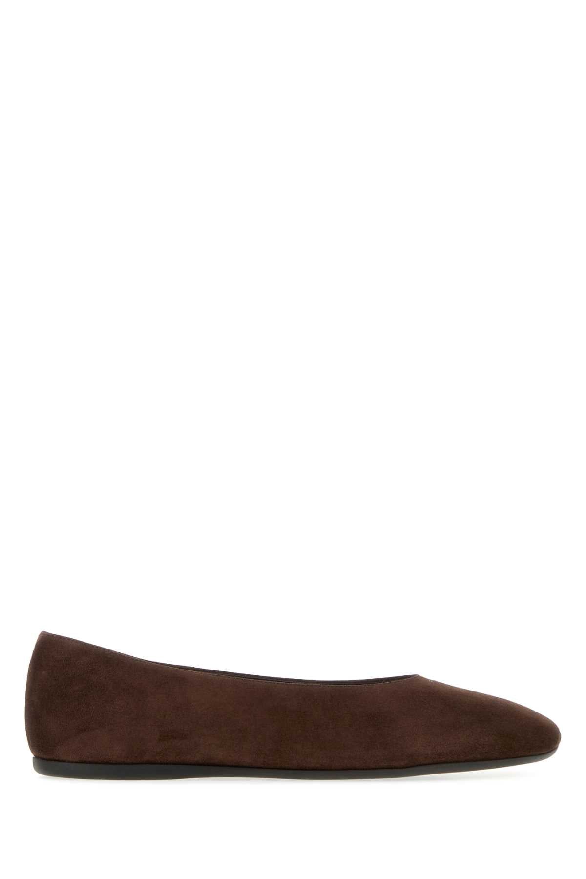 Prada Women Brown Suede Ballerinas PRADA