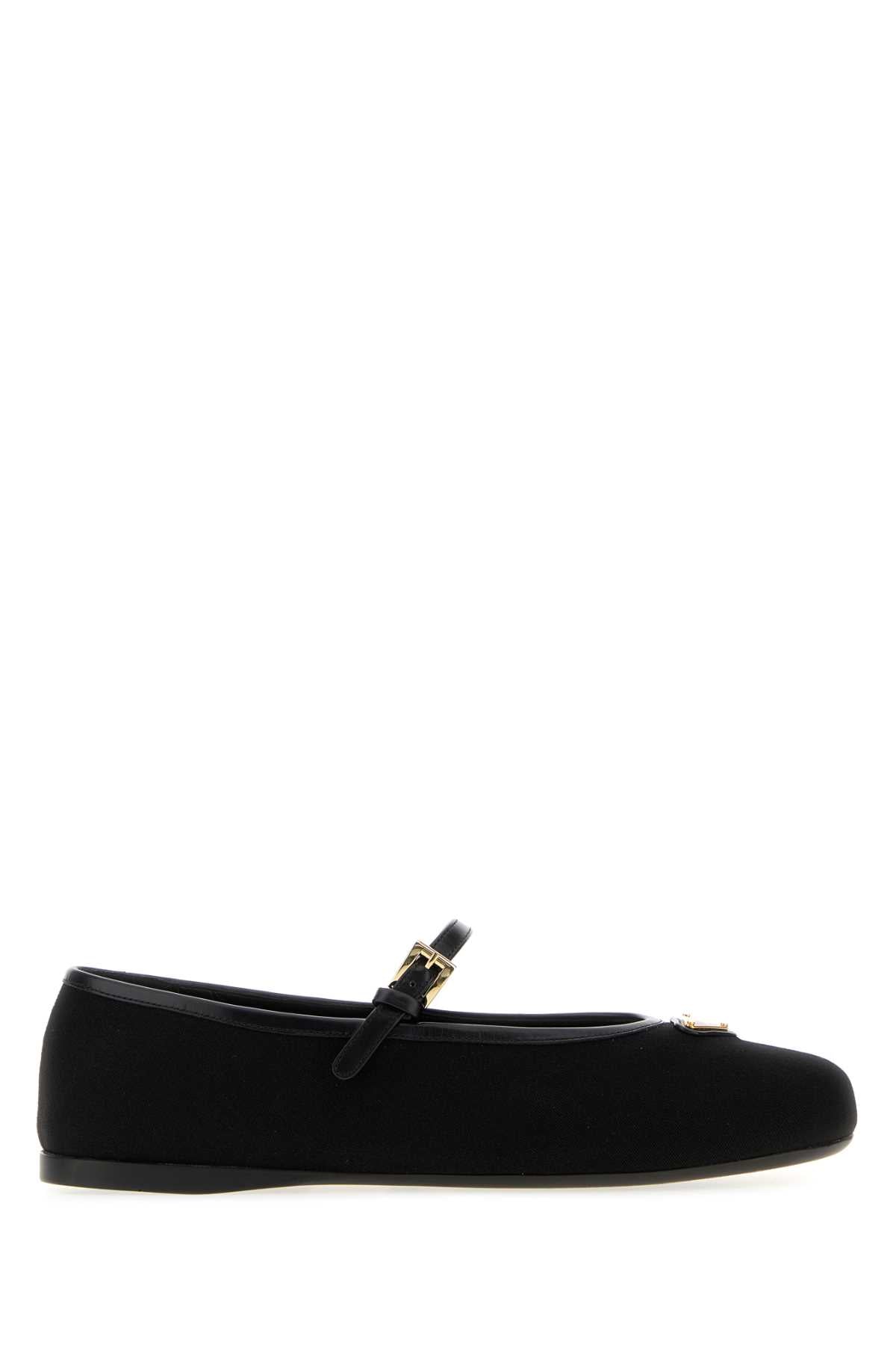 Prada Women Black Canvas Ballerinas PRADA