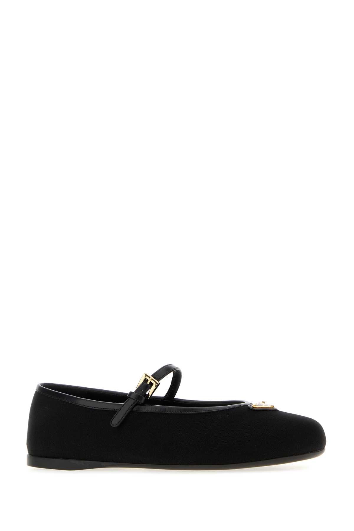 Prada Women Black Canvas Ballerinas PRADA