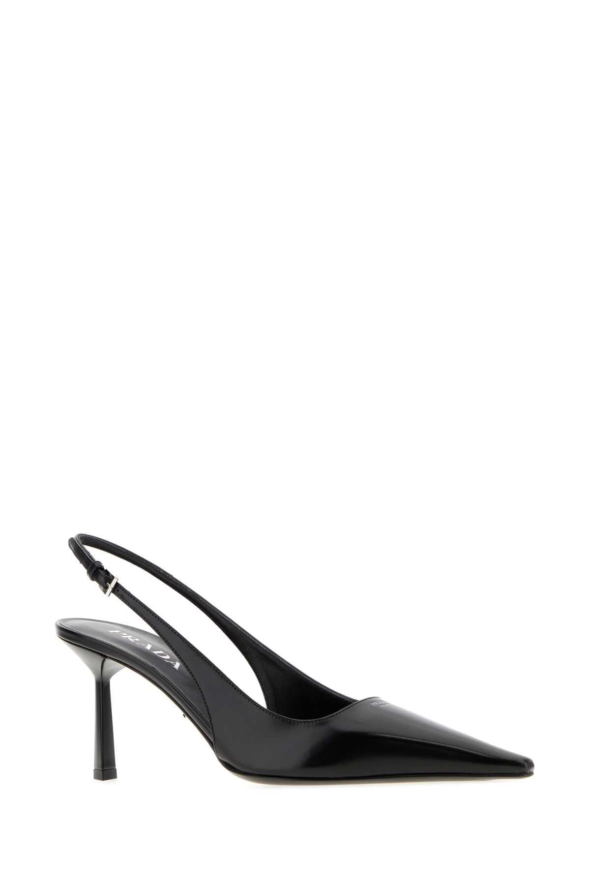Prada Women Black Leather Pumps PRADA