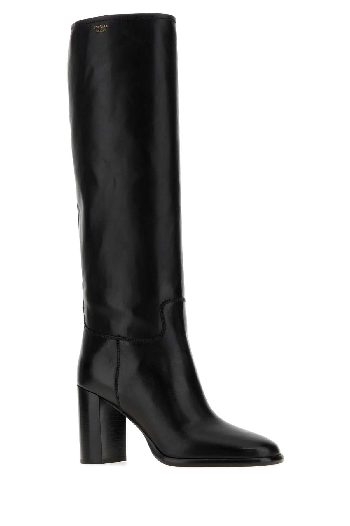 Prada Women Black Leather Boots PRADA