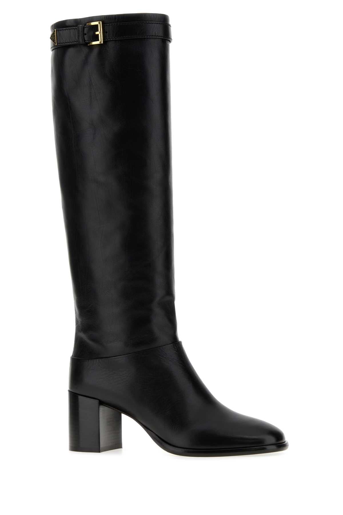 Prada Women Black Leather Boots