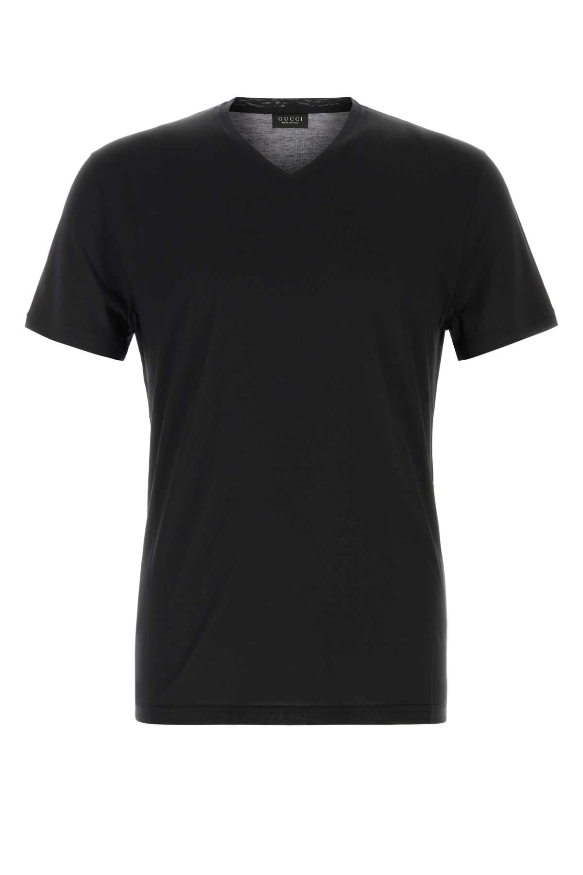 Gucci Men Black Stretch Jersey T-Shirt GUCCI