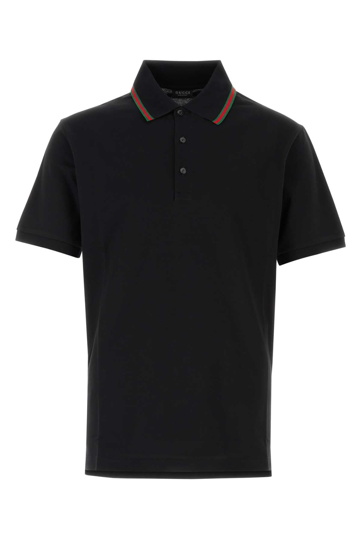 Gucci Men Black Piquet Polo Shirt GUCCI