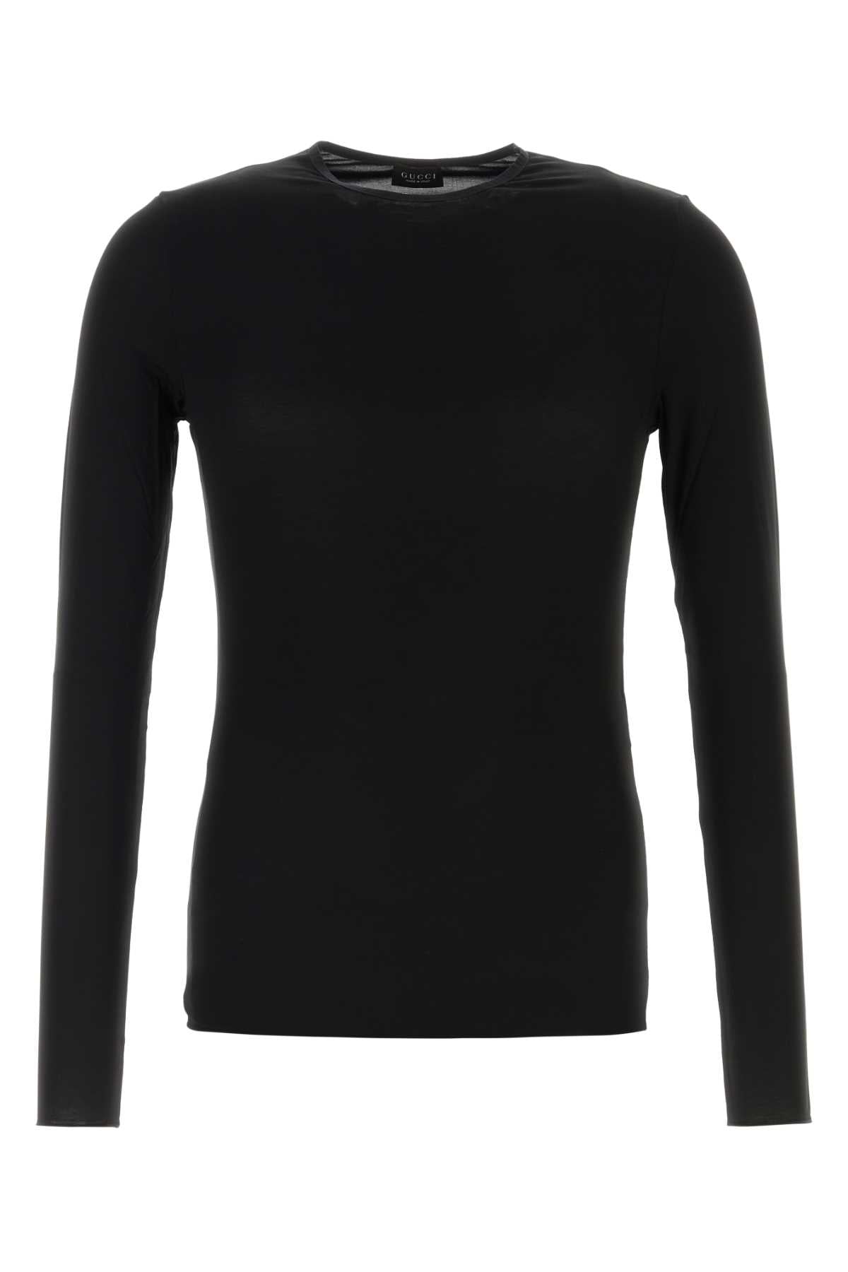 Gucci Men Black Jersey T-Shirt GUCCI
